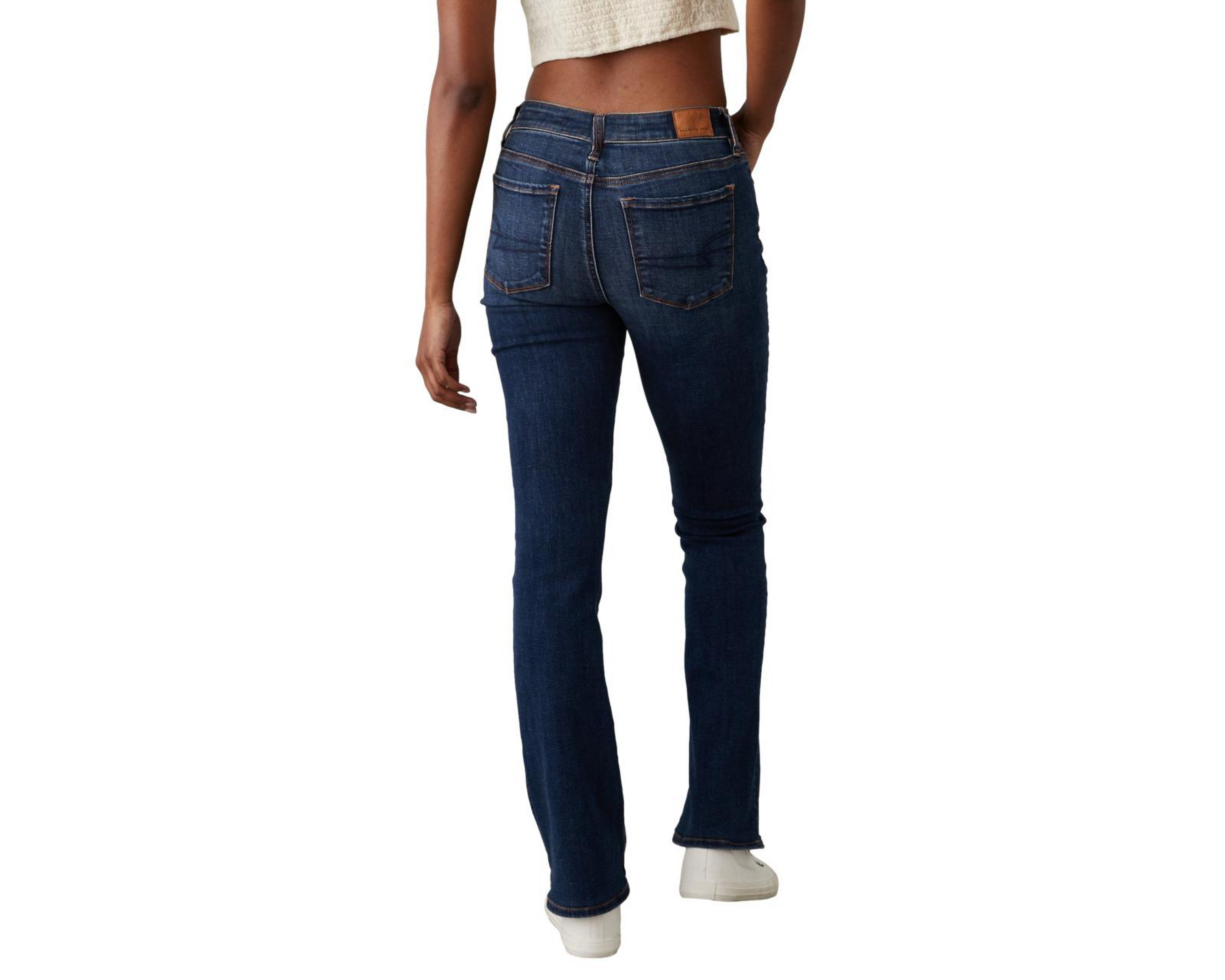 Foto 3 pulgar | Jeans American Eagle Kick Skinny con Deslavados