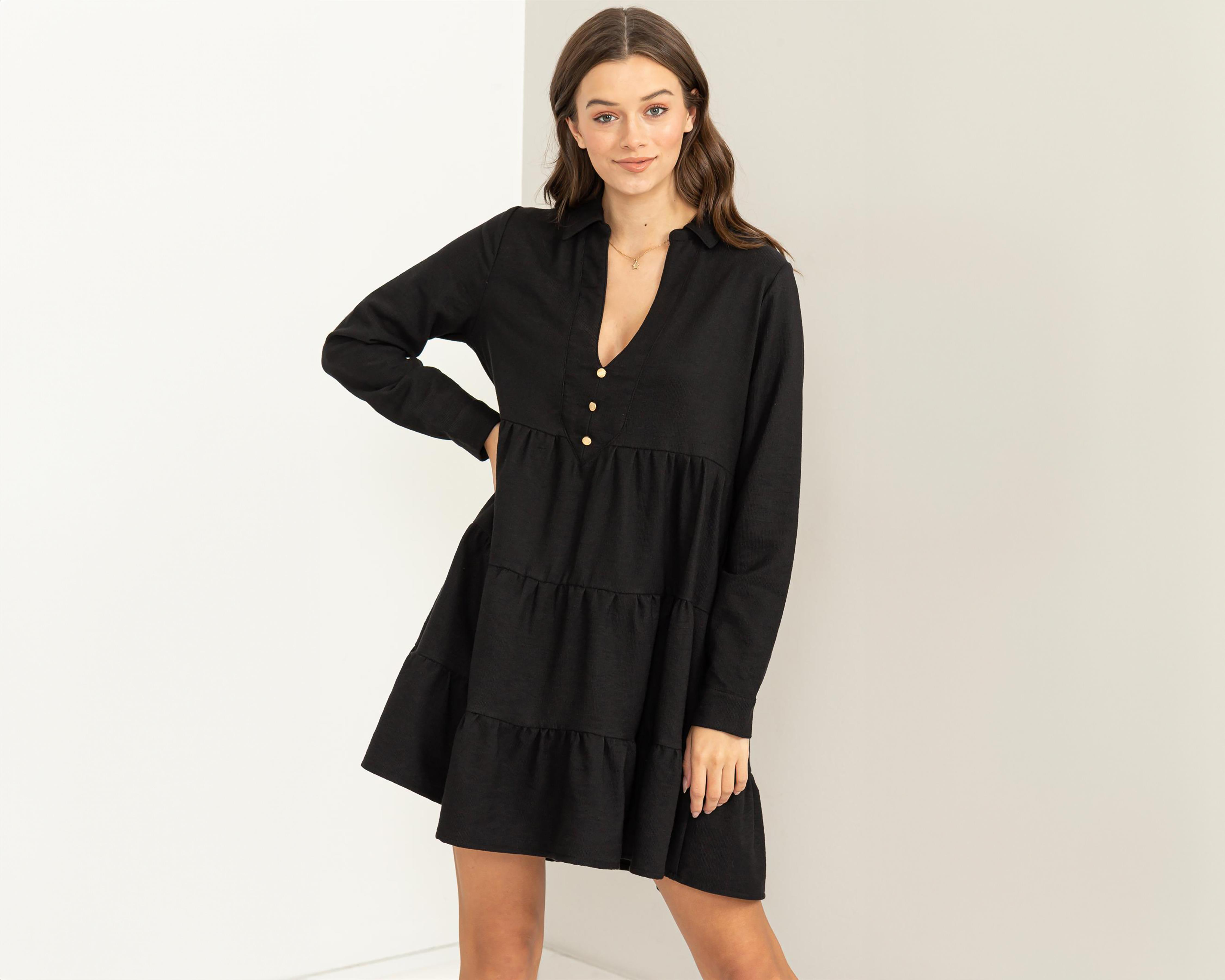 Foto 2 | Vestido Casual Refill Corto con Mangas Largas