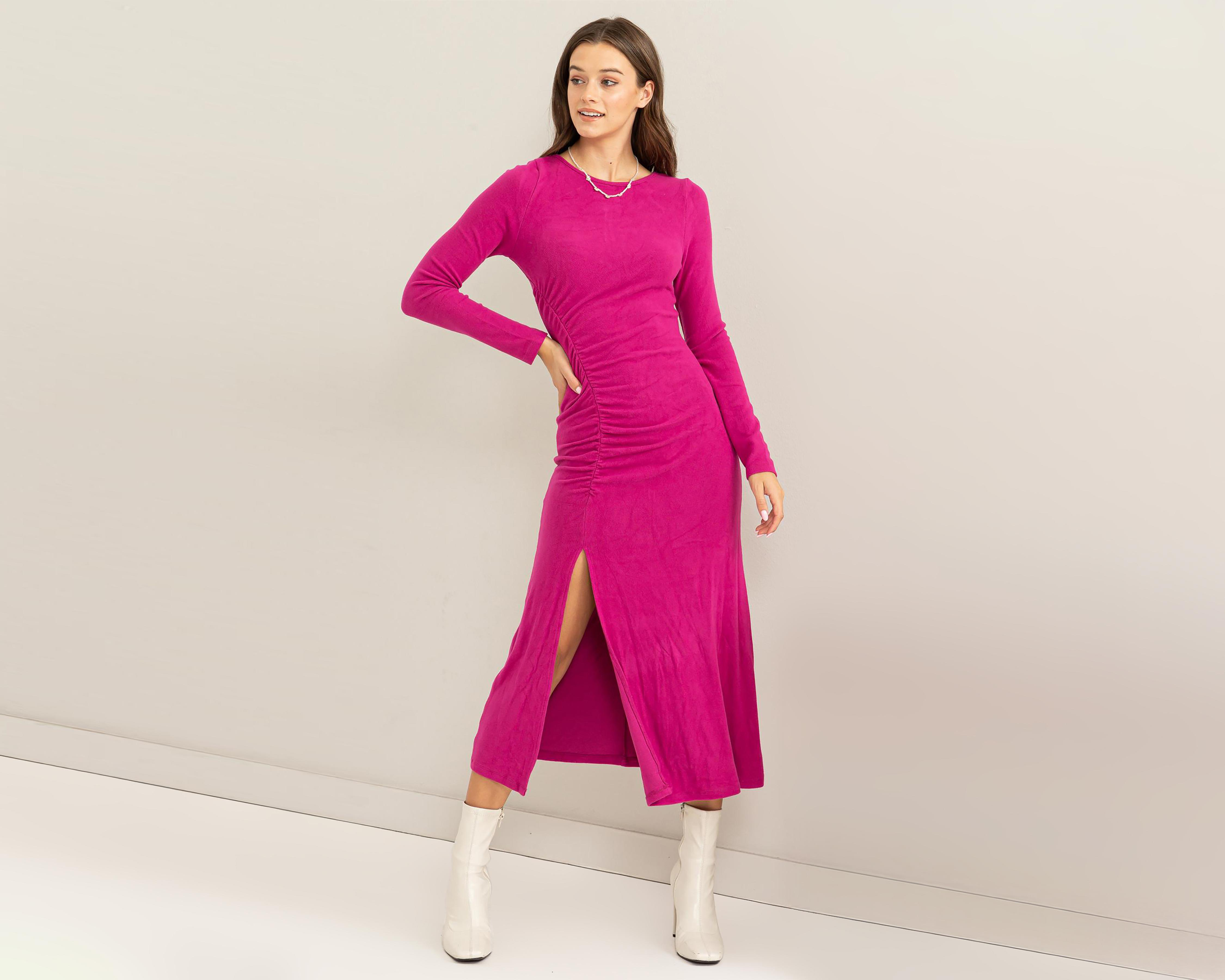 Vestido Casual Sahara Midi con Abertura