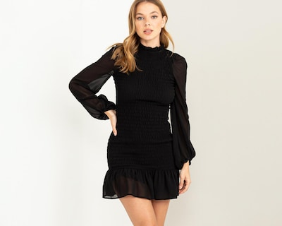 Foto 1 | Vestido Casual Sahara Corto con Manga Larga y Zurcido