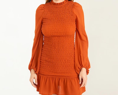 Foto 6 | Vestido Casual Sahara Corto con Manga Larga y Zurcido