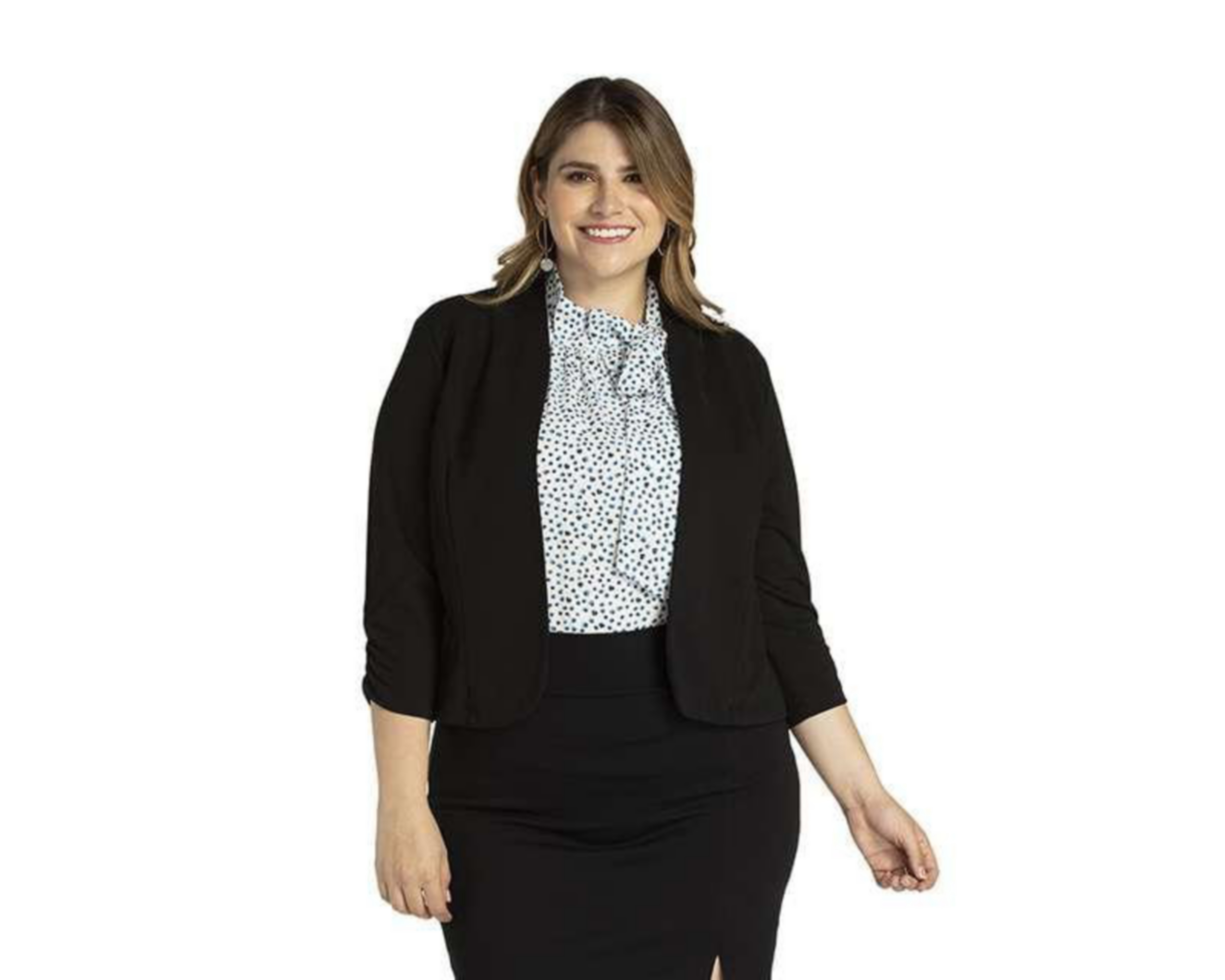 Foto 5 | Blazer Liso Sahara Manga 3/4