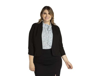 Foto 5 | Blazer Liso Sahara Manga 3/4