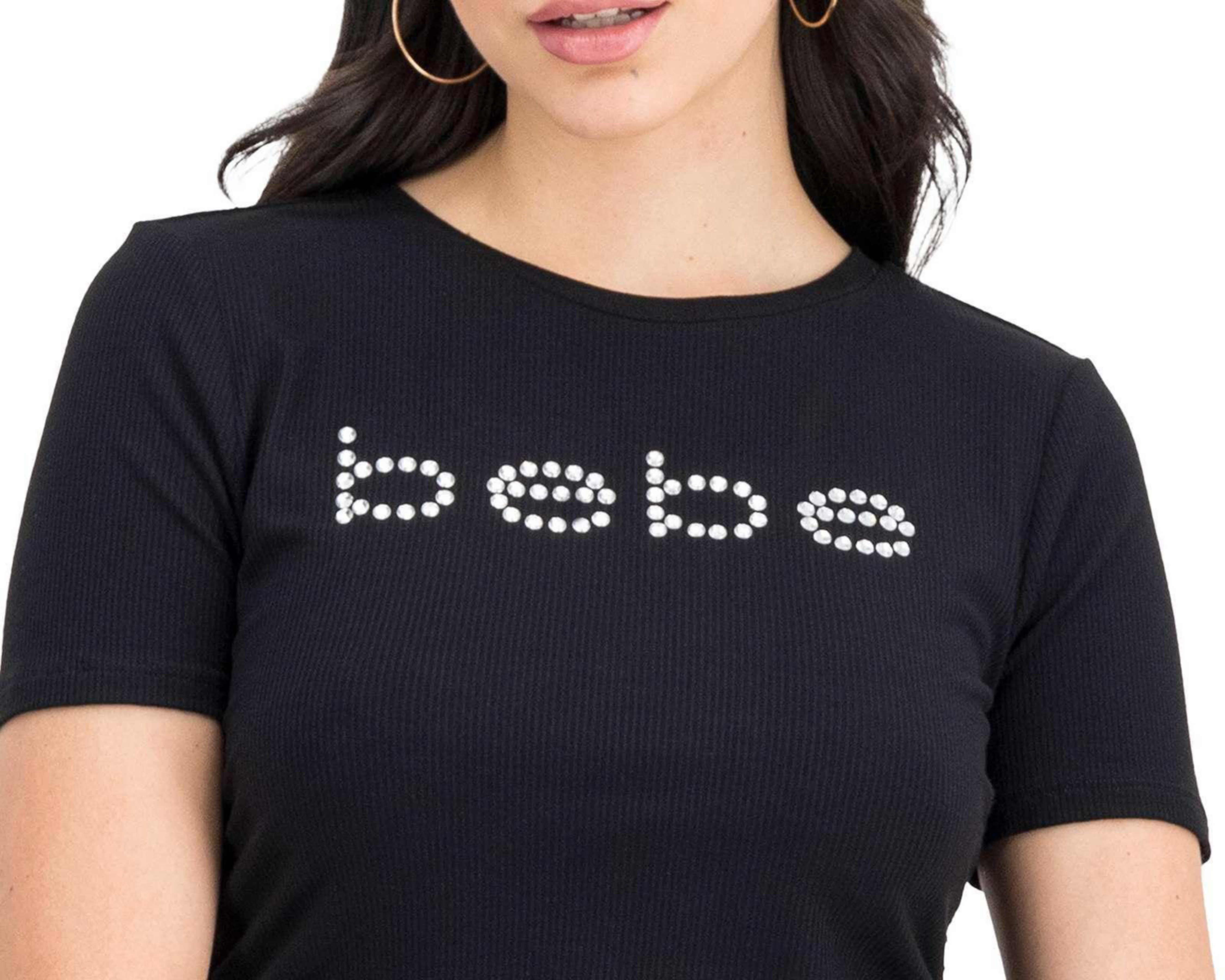 Foto 3 | Playera Bebe Negra Manga Corta