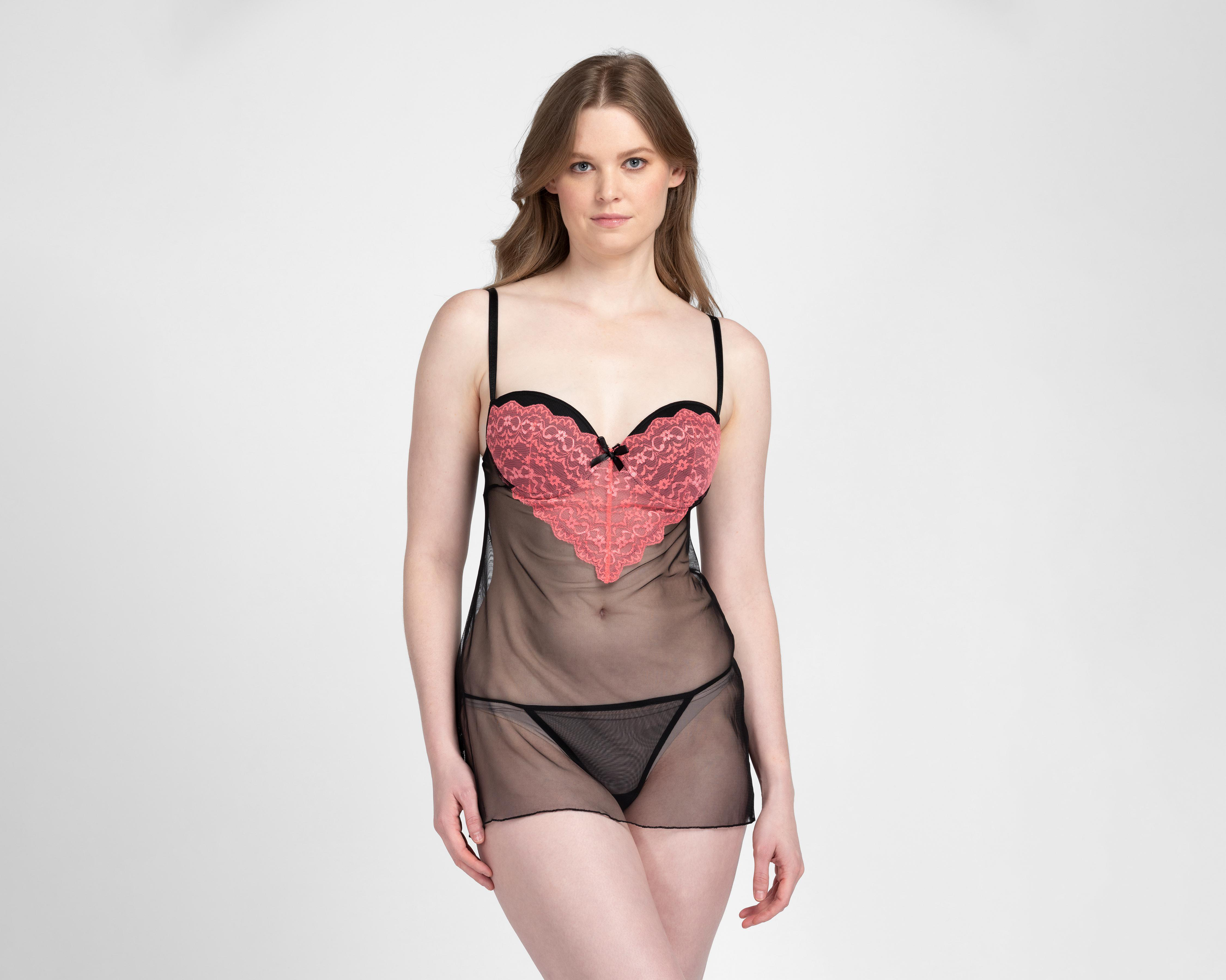 Baby Doll Vicky Form con Encaje para Mujer
