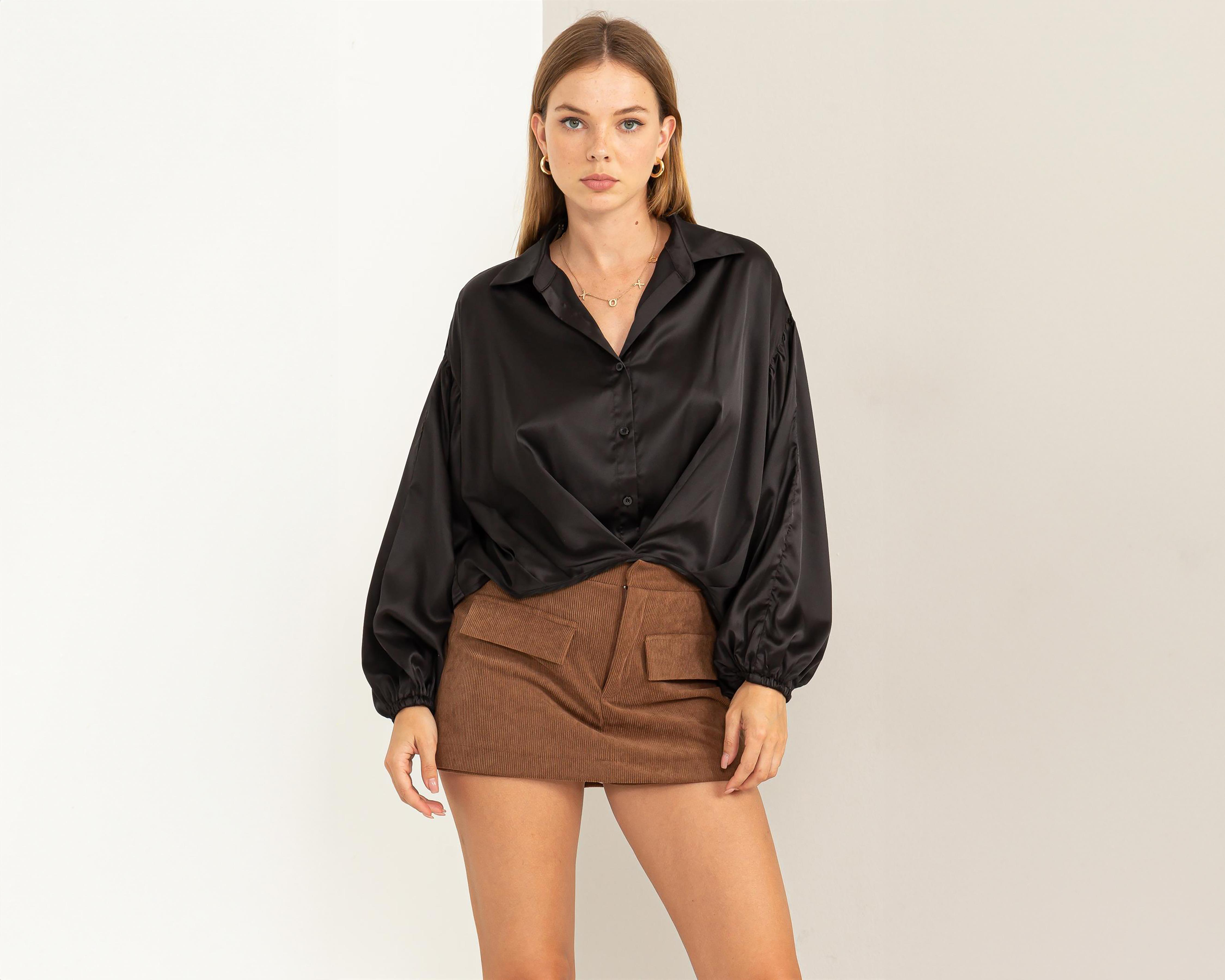Foto 2 pulgar | Blusa Sahara Manga Larga para Mujer