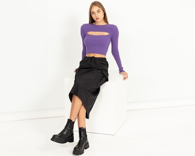 Foto 3 | Crop Top Thinner Mangas Largas para Mujer