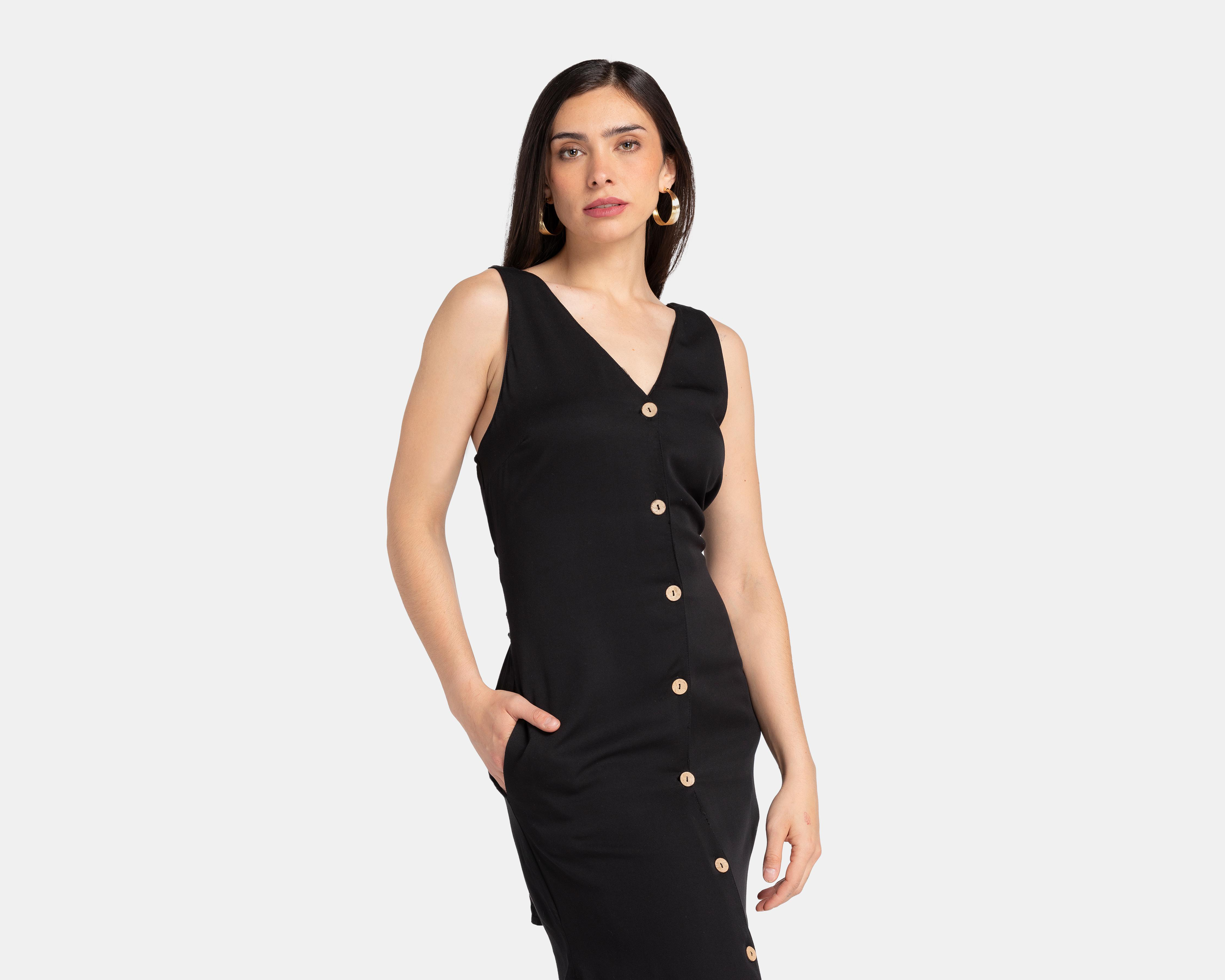 Foto 4 | Vestido HYFVE Casual Midi con Botones
