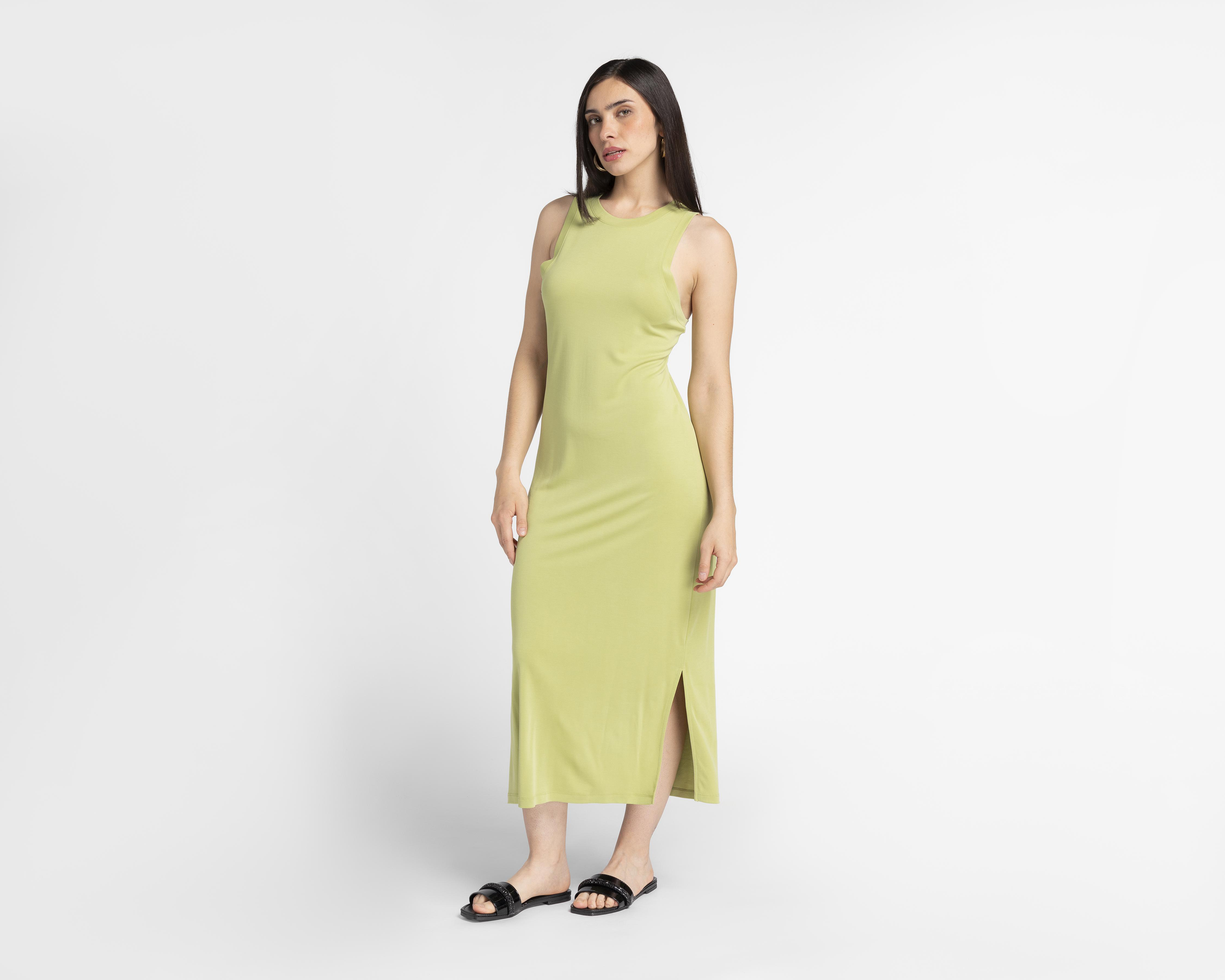 Vestido Double Zero Casual Midi con Abertura $249