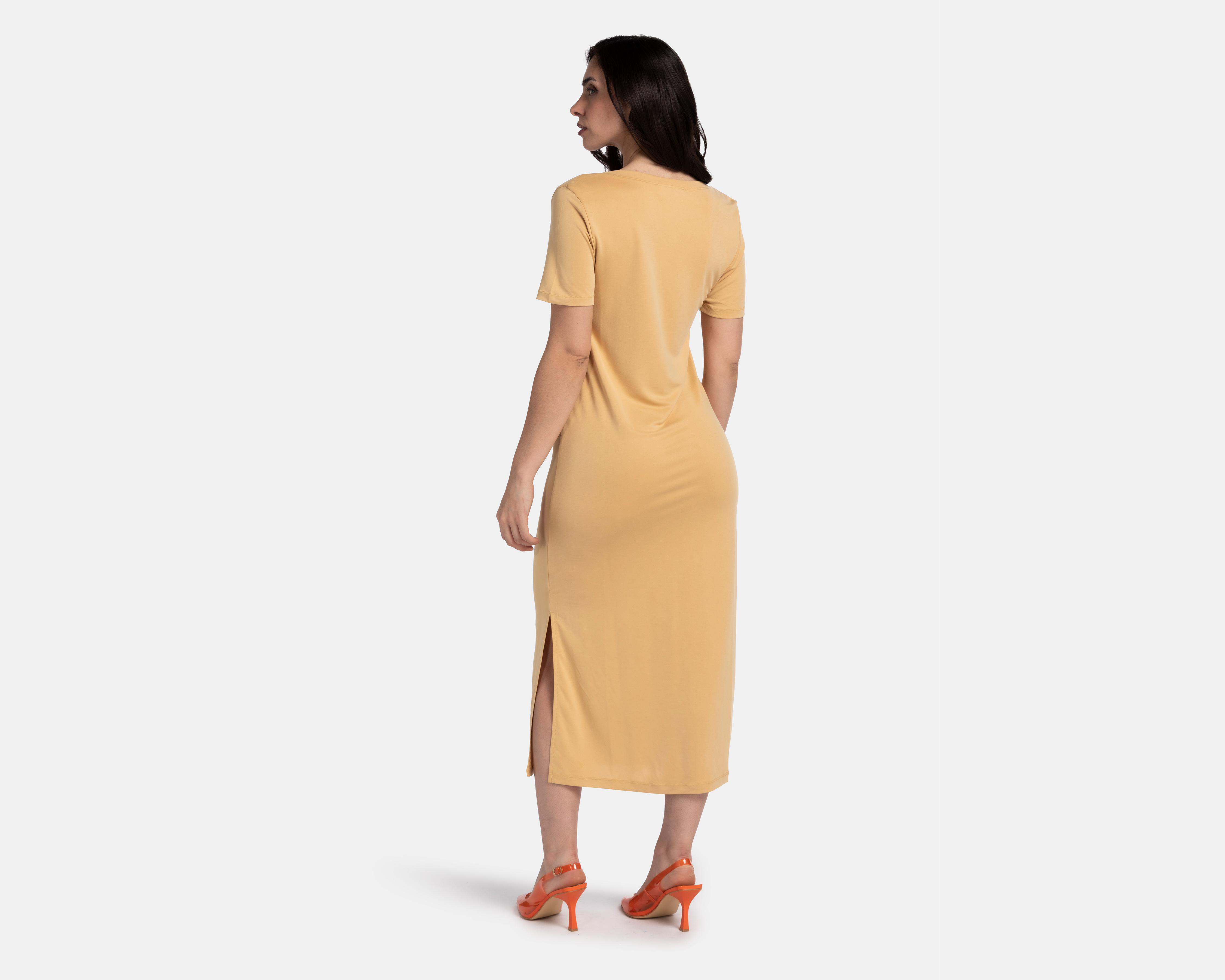 Foto 4 pulgar | Vestido Double Zero Casual Midi con Abertura