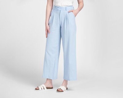 Foto 1 | Pantalón Ancho Sahara Azul para Mujer