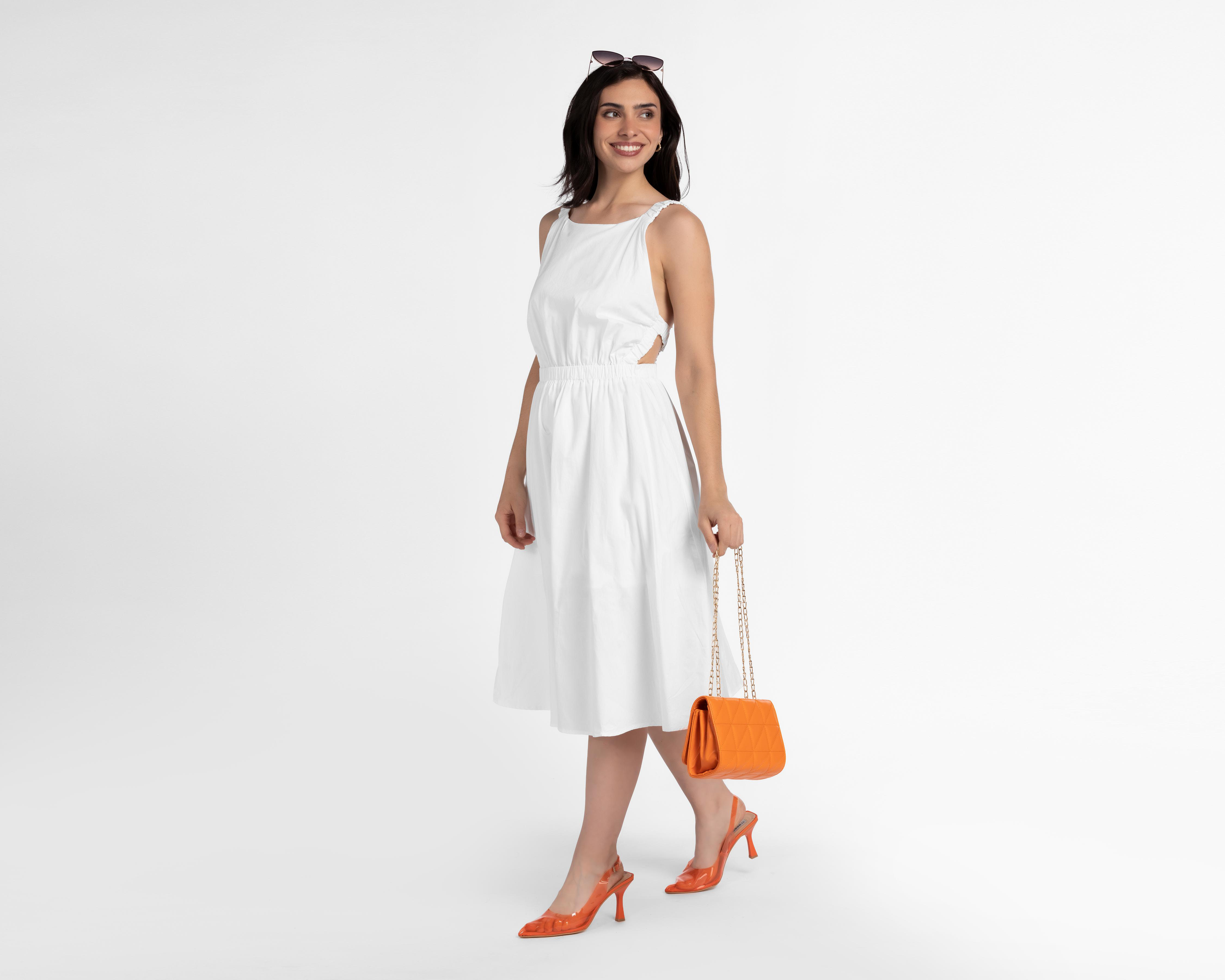 Foto 2 | Vestido HYFVE Casual Blanco con Espalda Descubierta