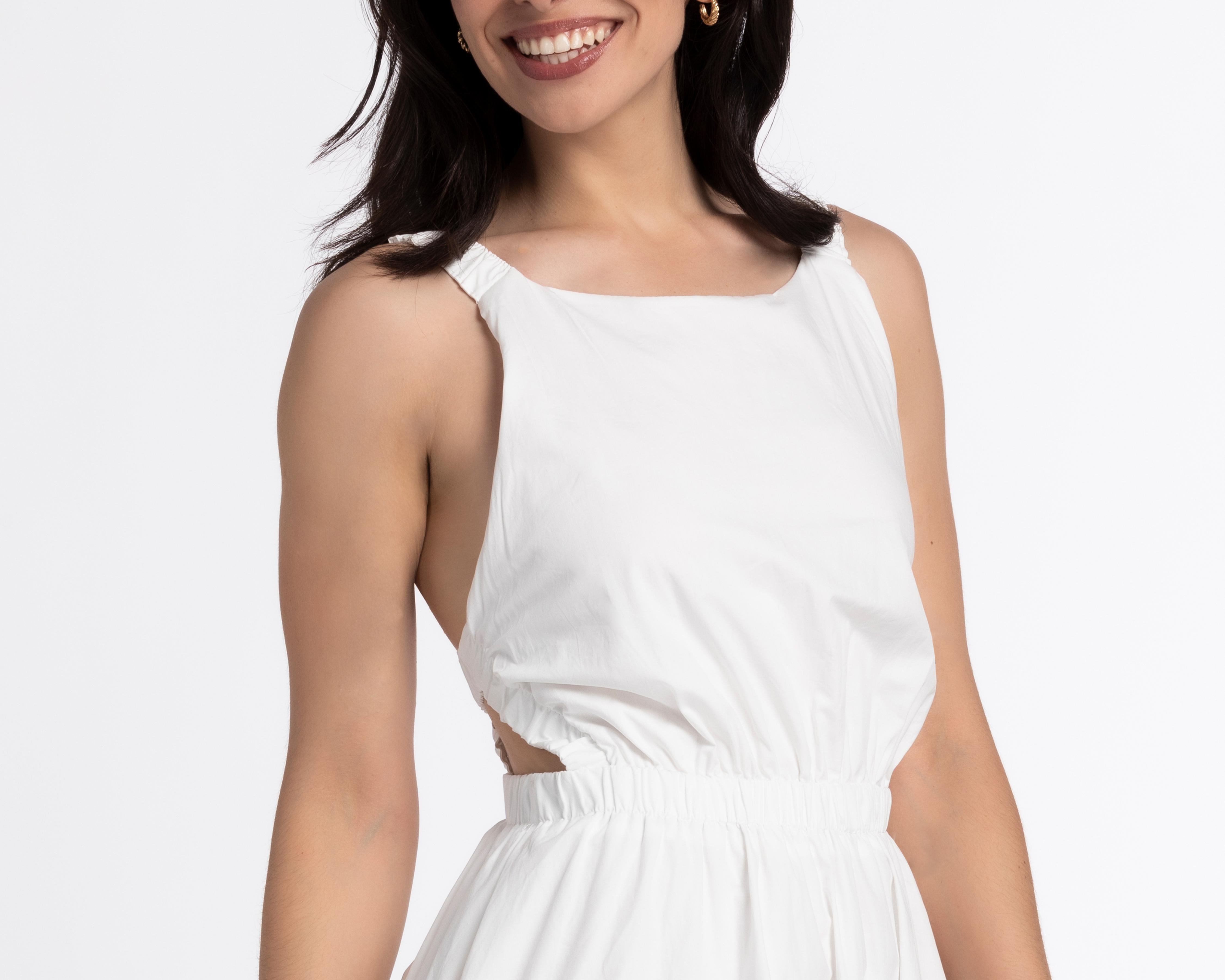 Foto 6 pulgar | Vestido HYFVE Casual Blanco con Espalda Descubierta