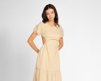 Foto 4 | Vestido HYFVE Casual Largo a Cuadros