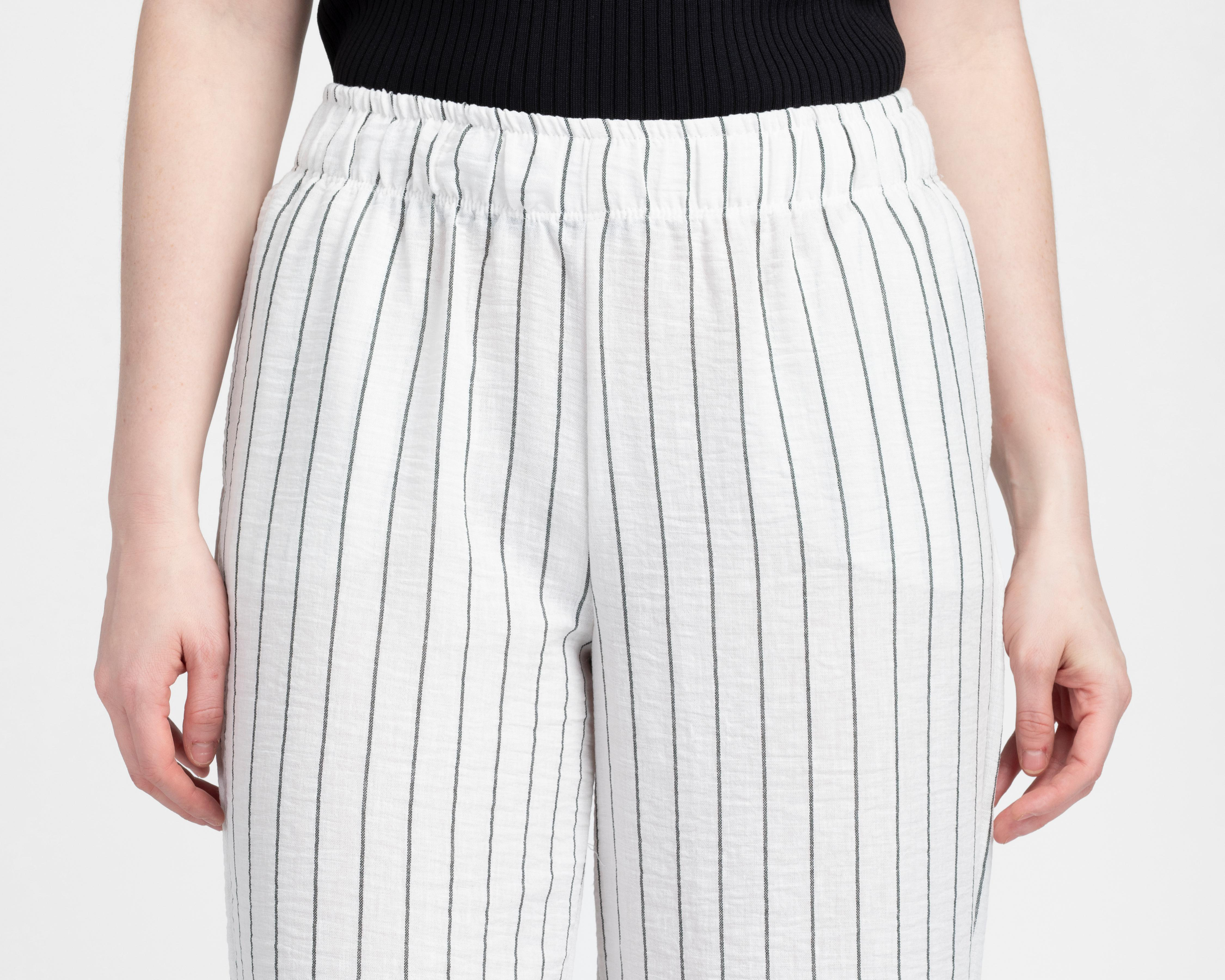 Foto 5 pulgar | Pantalón Ancho Sahara a Rayas para Mujer