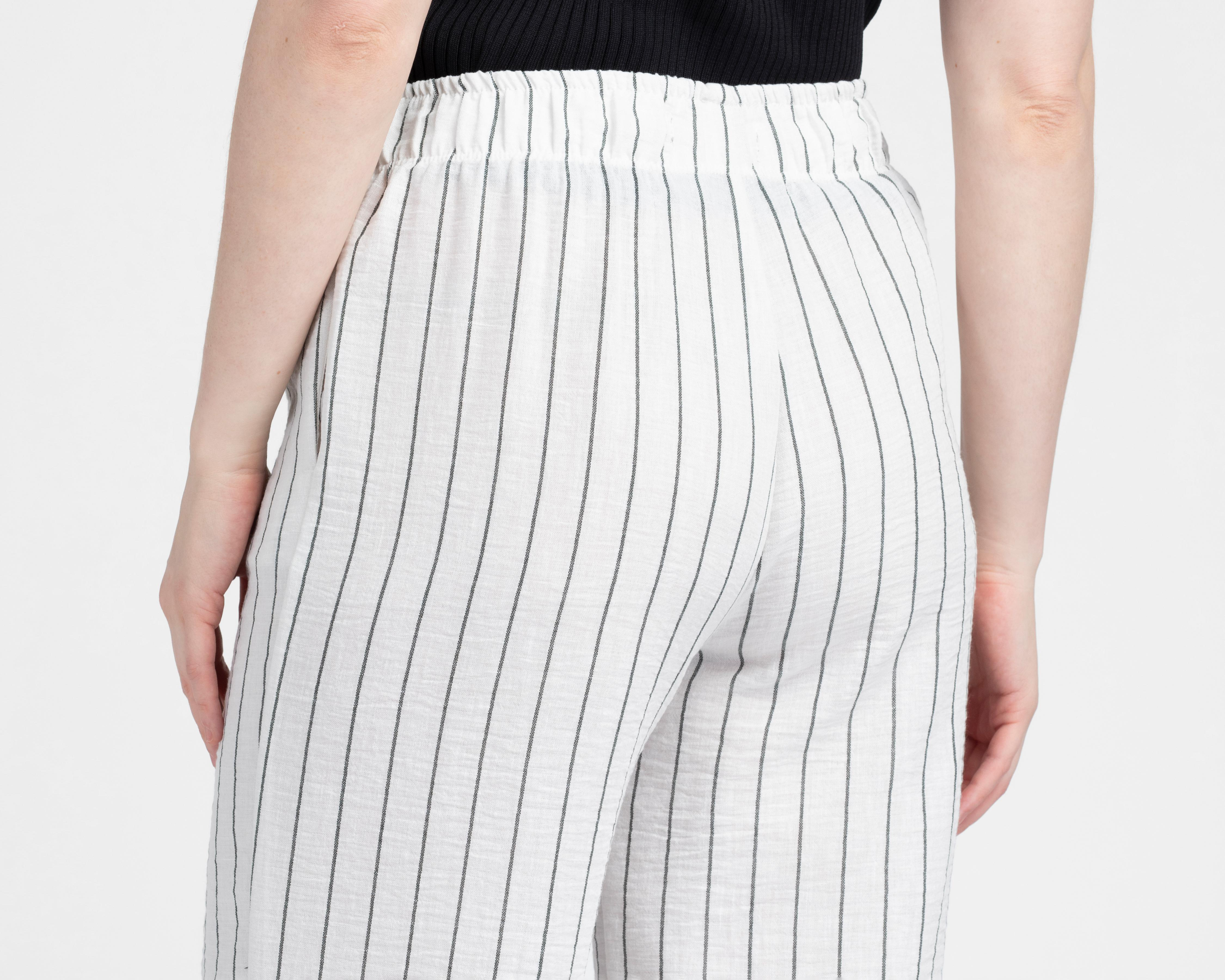 Foto 6 pulgar | Pantalón Ancho Sahara a Rayas para Mujer