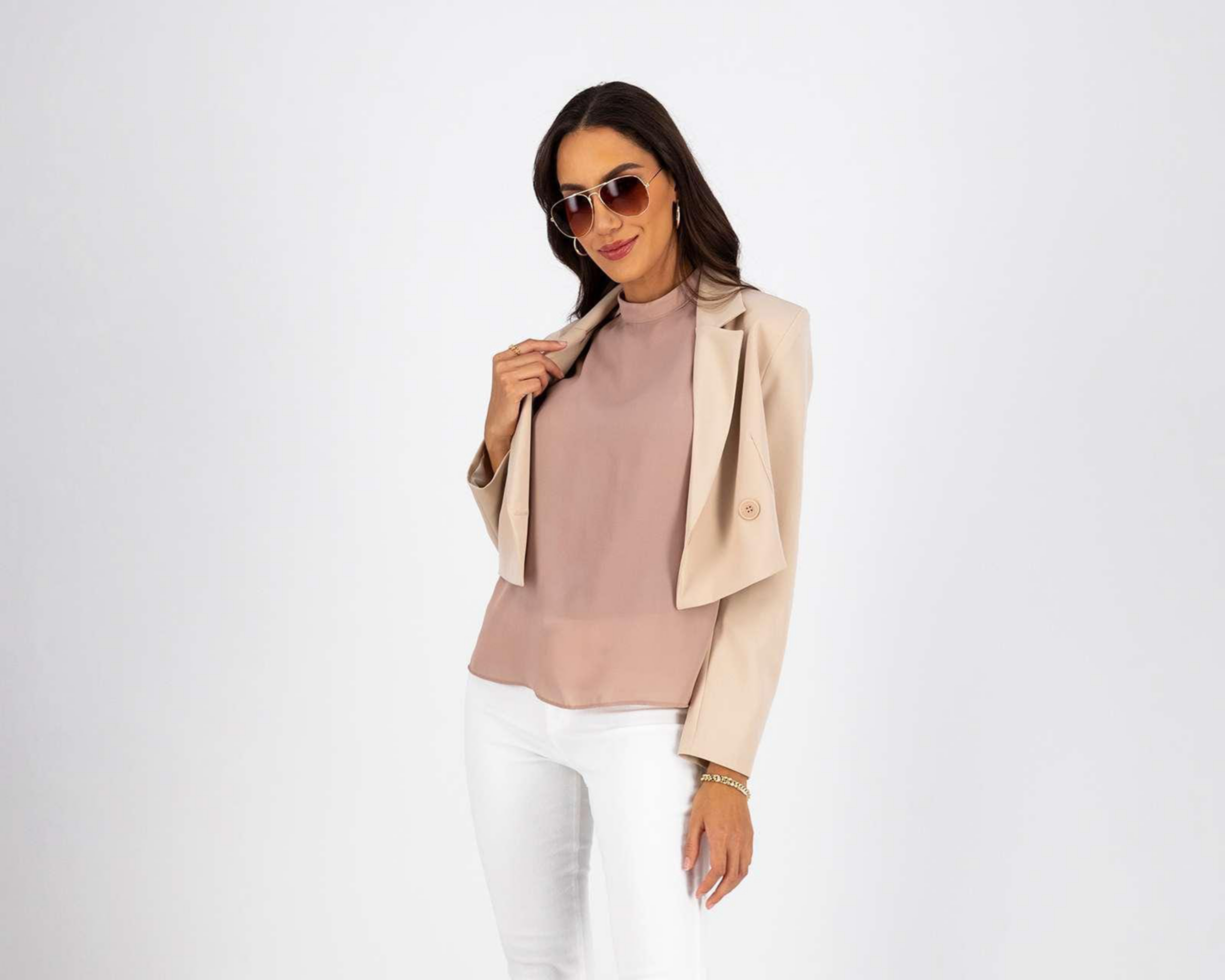 Blusa Sahara Sin Manga