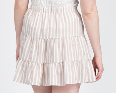 Foto 5 | Falda Corta Sahara a Rayas para Mujer
