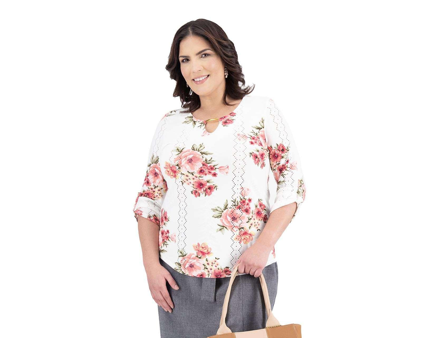 Foto 2 pulgar | Blusa Lady Sun Manga 3/4