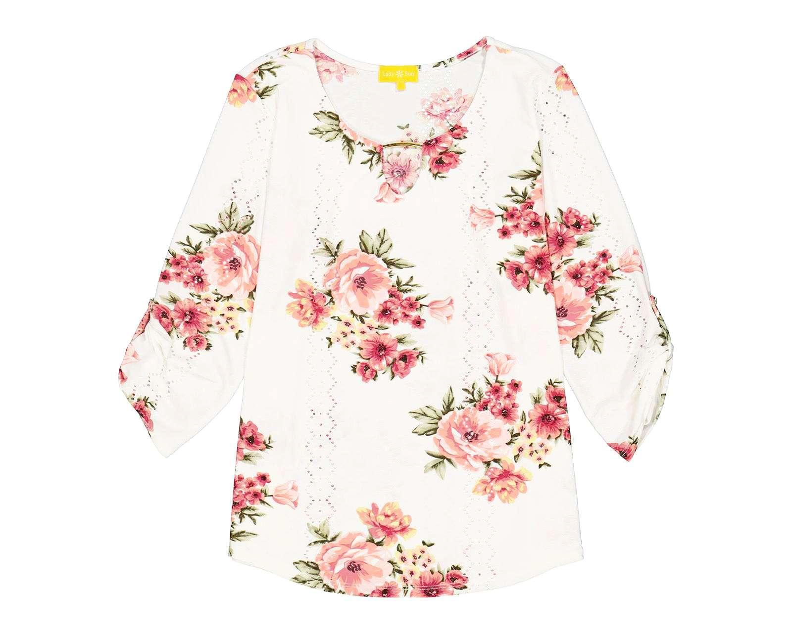 Foto 6 pulgar | Blusa Lady Sun Manga 3/4