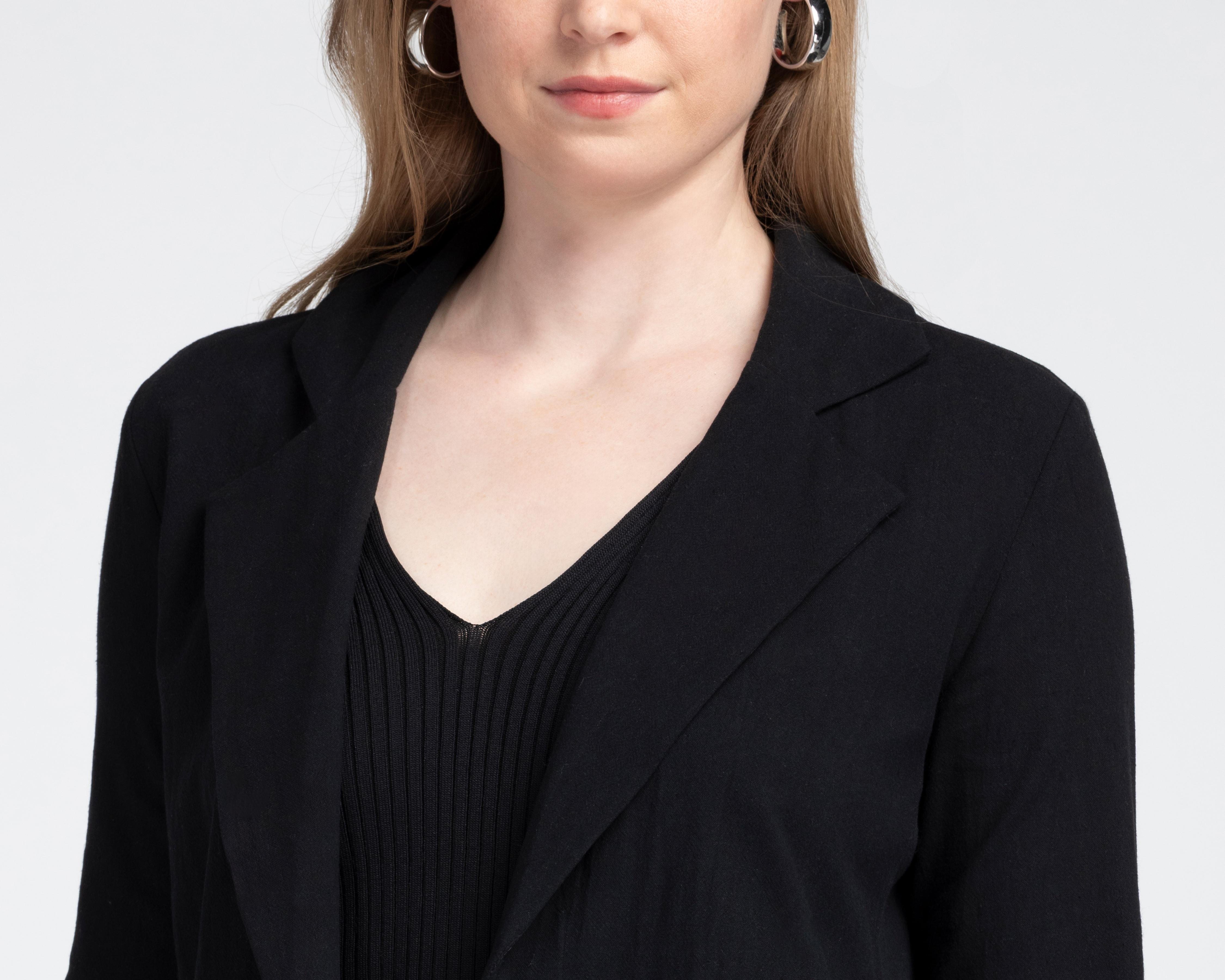 Foto 4 | Blazer de Algodón Negro Sahara para Mujer