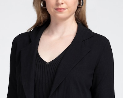 Foto 4 | Blazer de Algodón Negro Sahara para Mujer