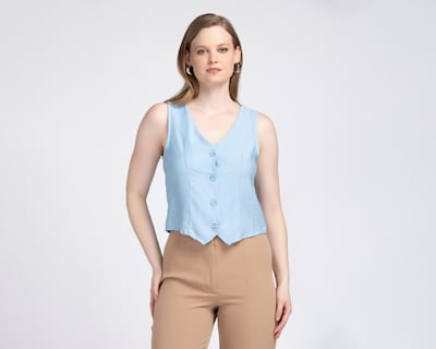 Foto 1 | Chaleco Azul Sahara para Mujer
