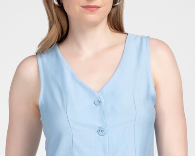 Foto 4 | Chaleco Azul Sahara para Mujer