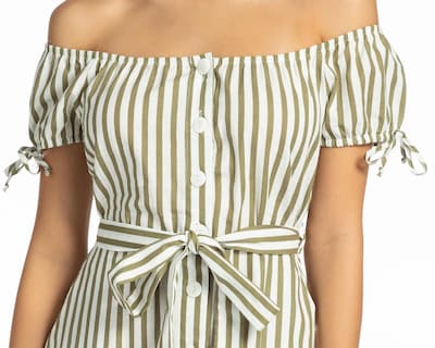 Foto 7 | Vestido Refill Causal Midi a Rayas