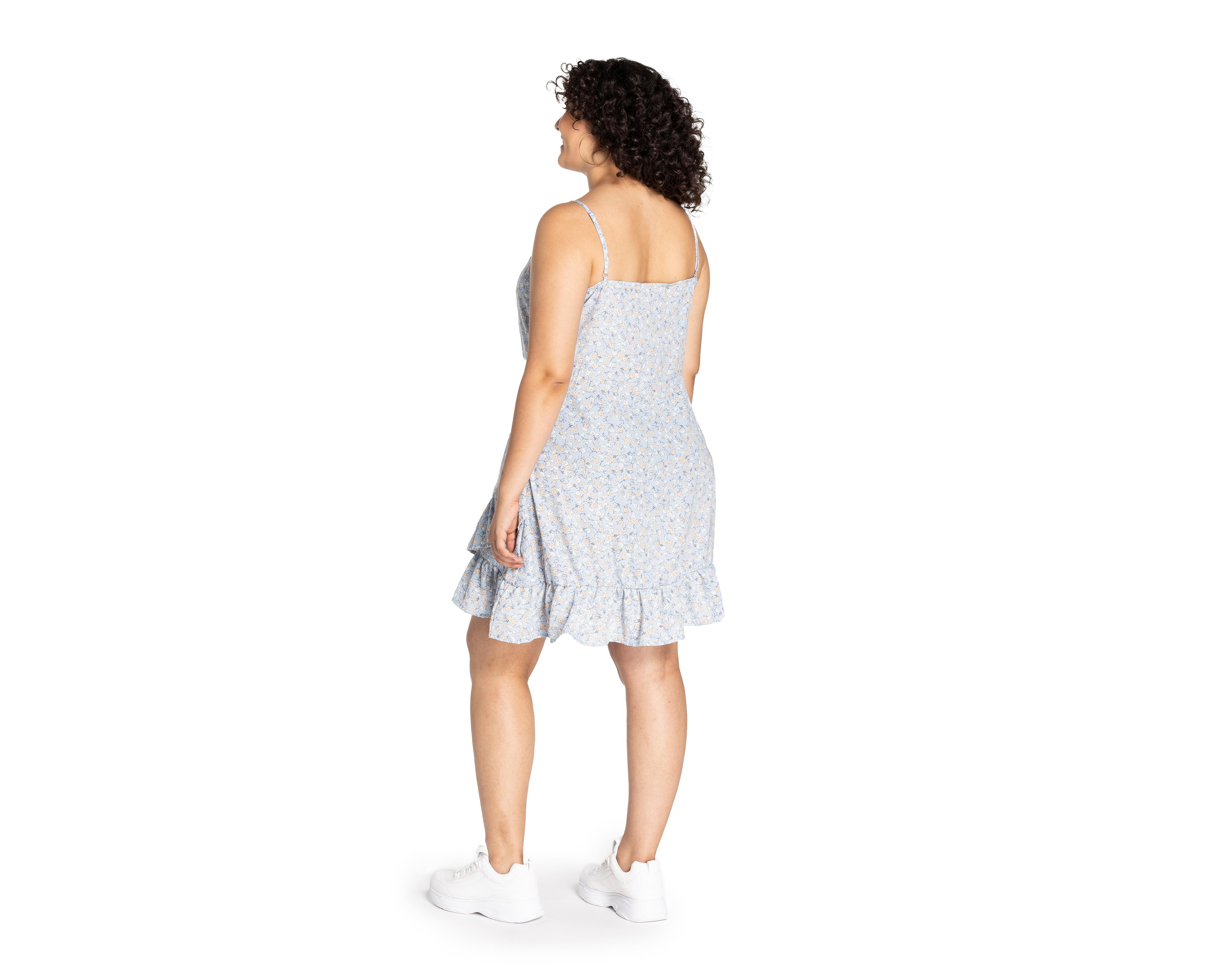Foto 7 pulgar | Vestido 18 Forever Casual de Tirantes con Olanes Estampado Floral