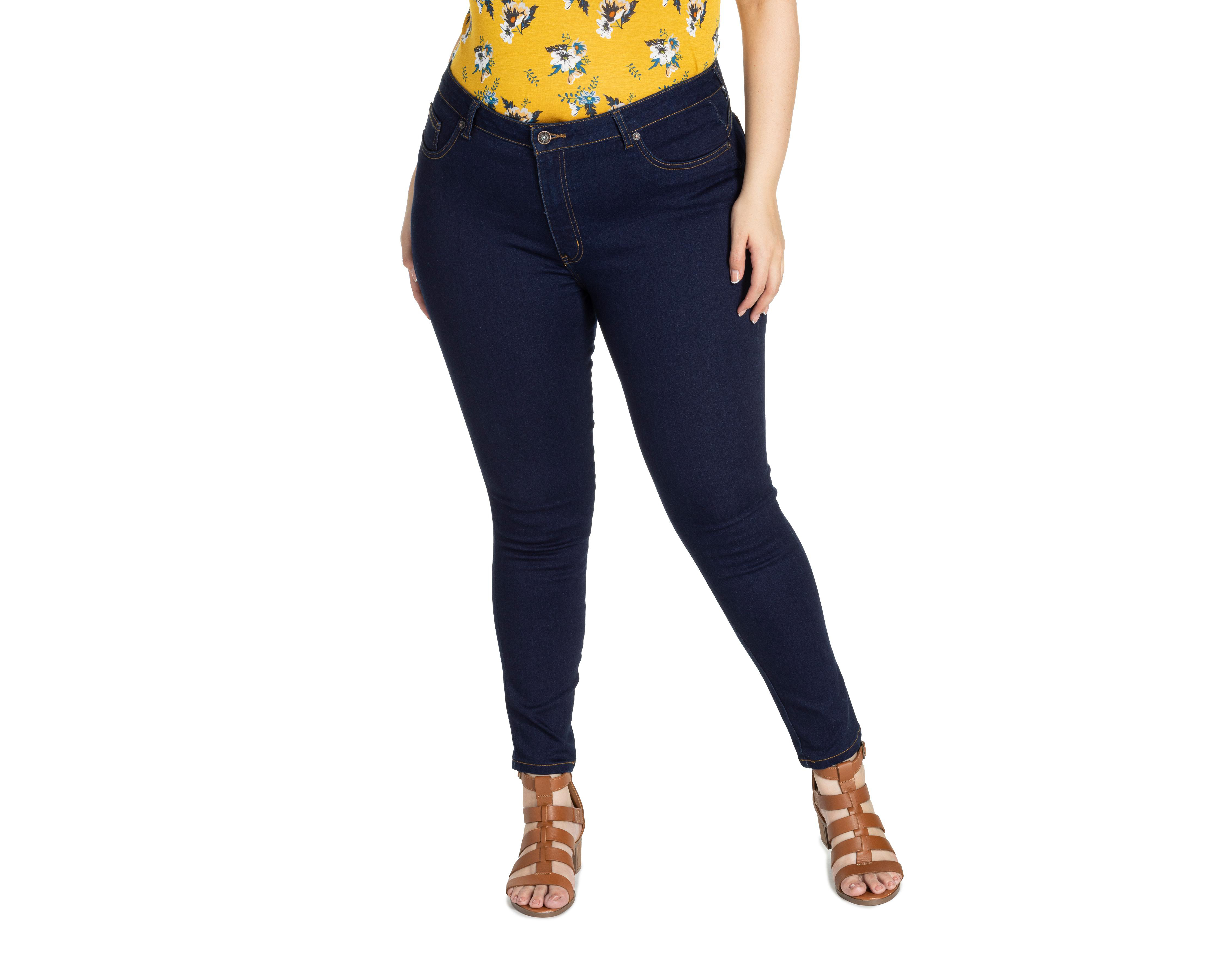 Jeans Spiral Skinny Tiro Medio