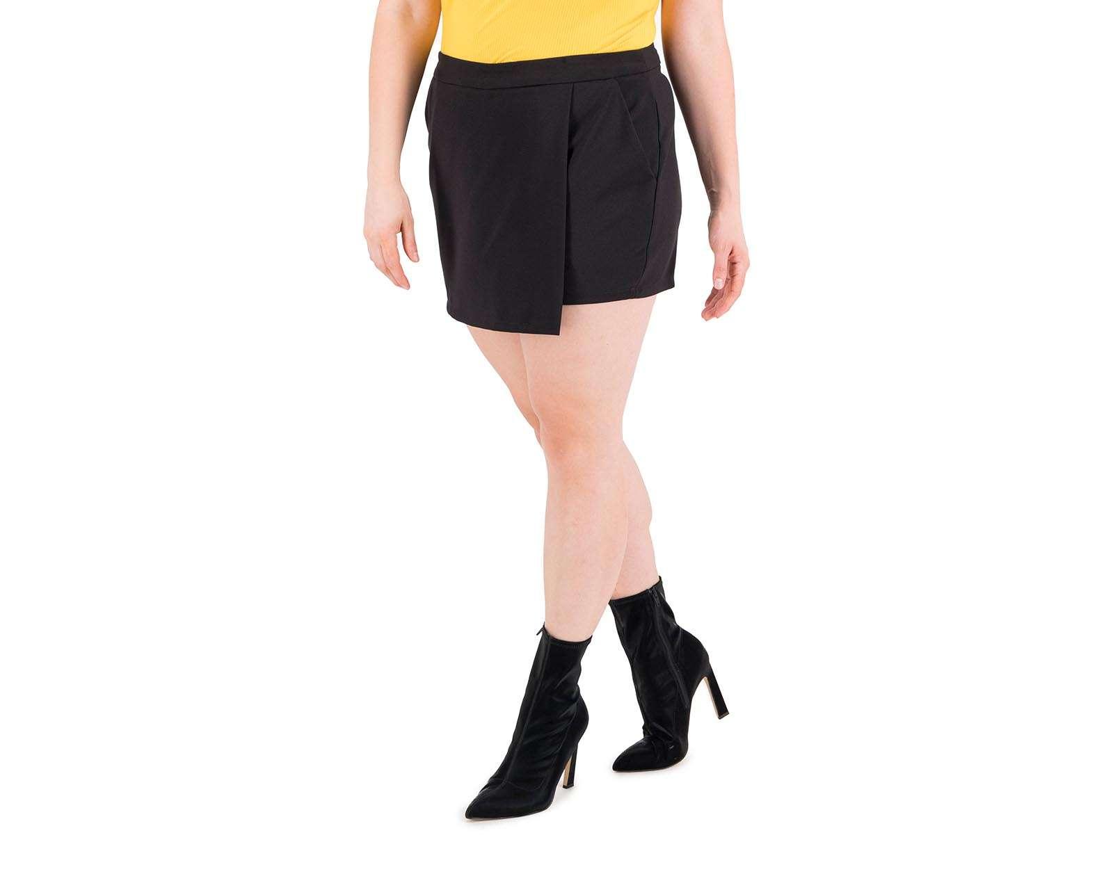 Foto 6 pulgar | Short Falda Thinner Negra