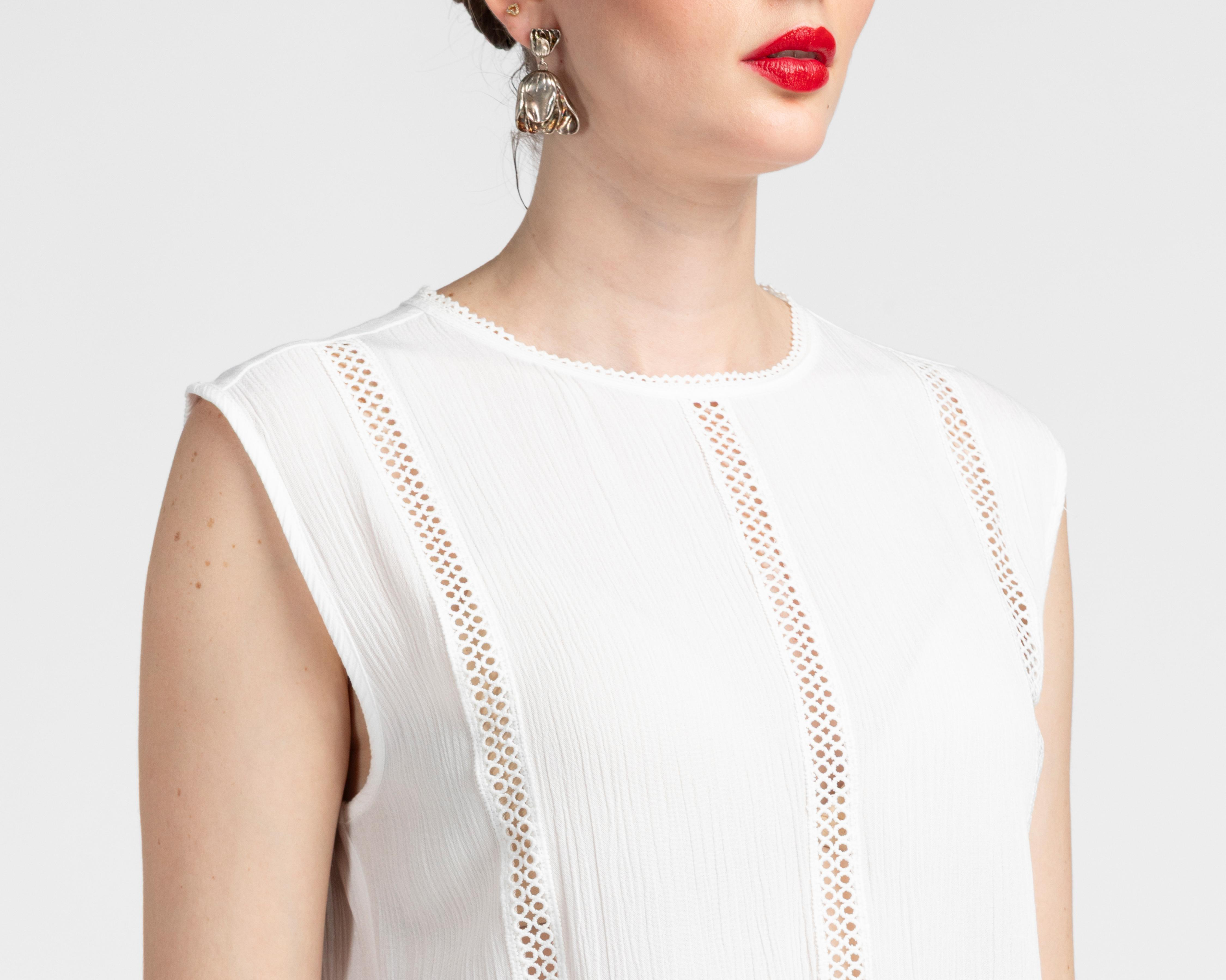 Foto 4 | Blusa Blanca Sahara para Mujer