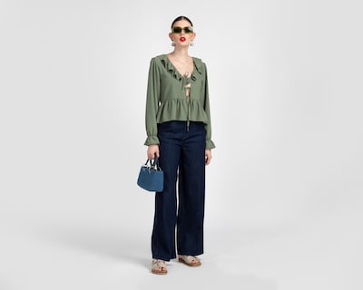 Foto 2 | Blusa Verde Sahara para Mujer