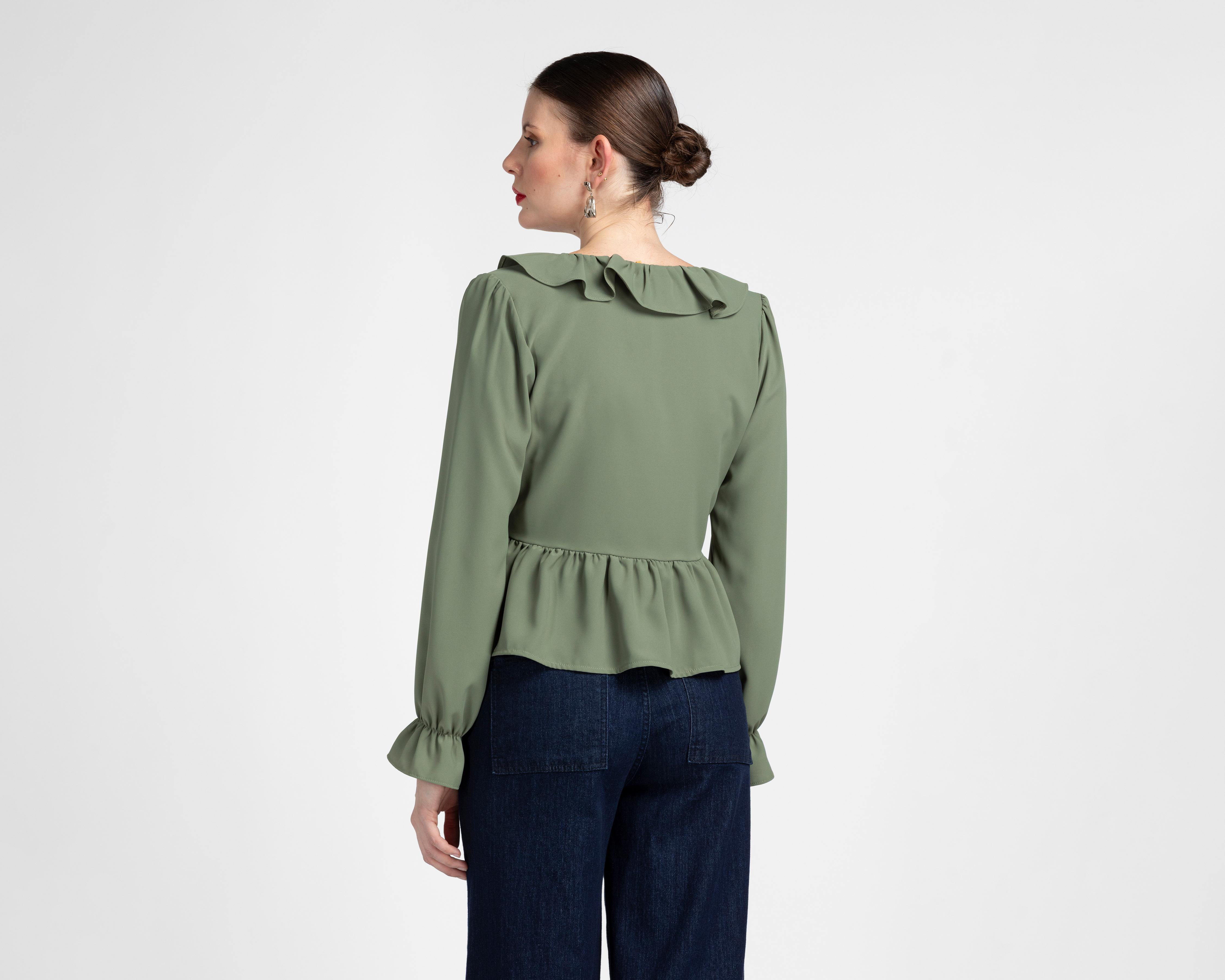 Foto 4 pulgar | Blusa Verde Sahara para Mujer