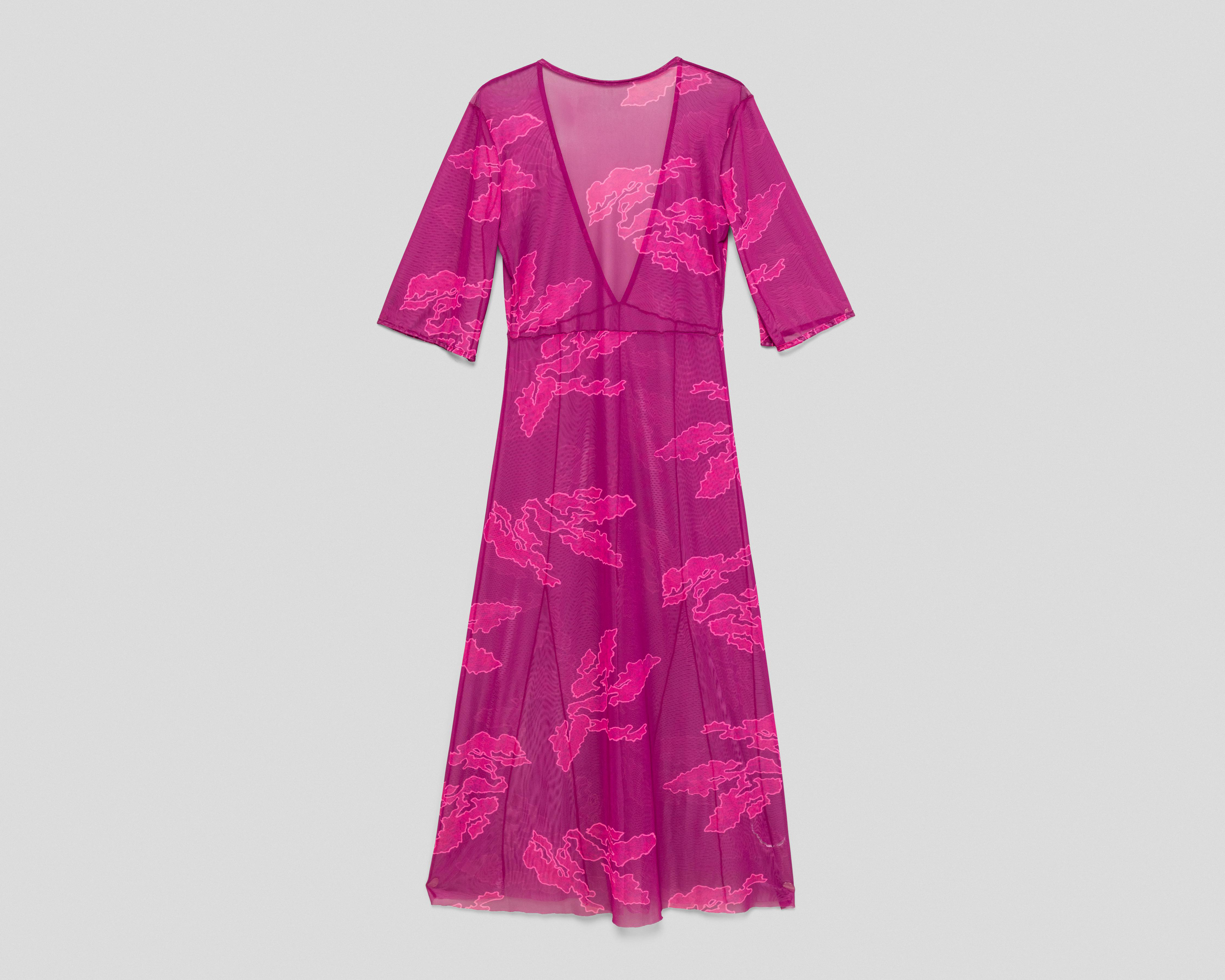 Foto 1 | Vestido de Playa Bebe de Mesh Rosa para Mujer