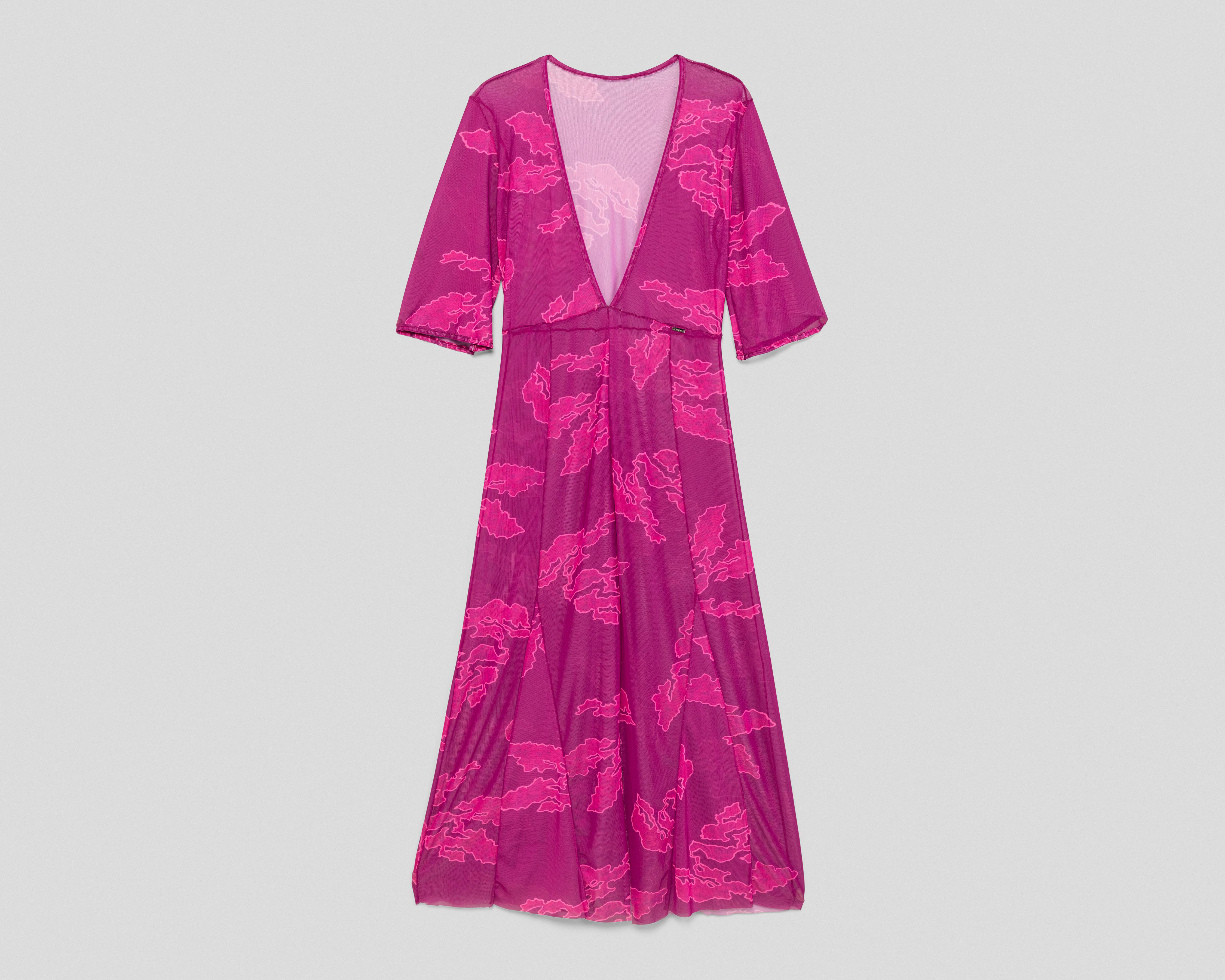 Foto 2 | Vestido de Playa Bebe de Mesh Rosa para Mujer