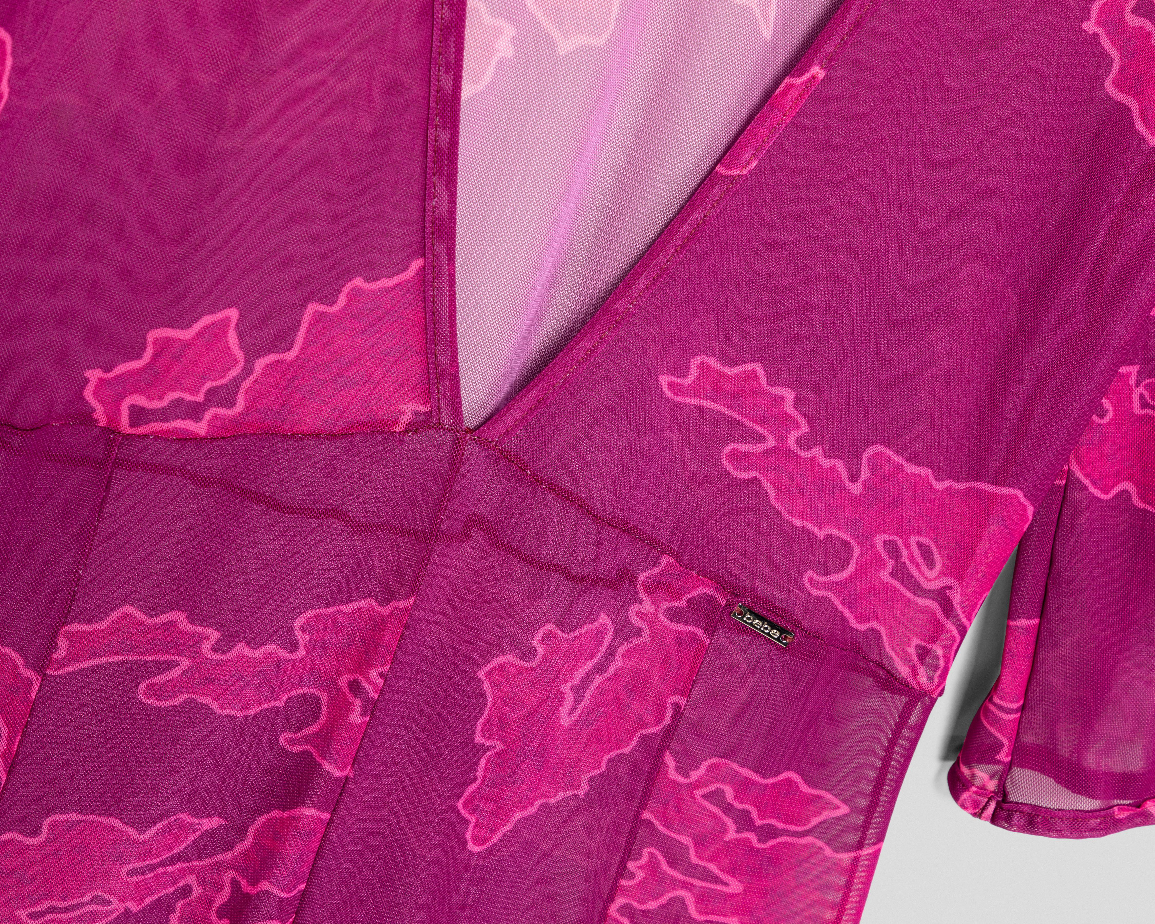 Foto 3 | Vestido de Playa Bebe de Mesh Rosa para Mujer