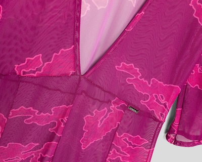 Foto 3 | Vestido de Playa Bebe de Mesh Rosa para Mujer