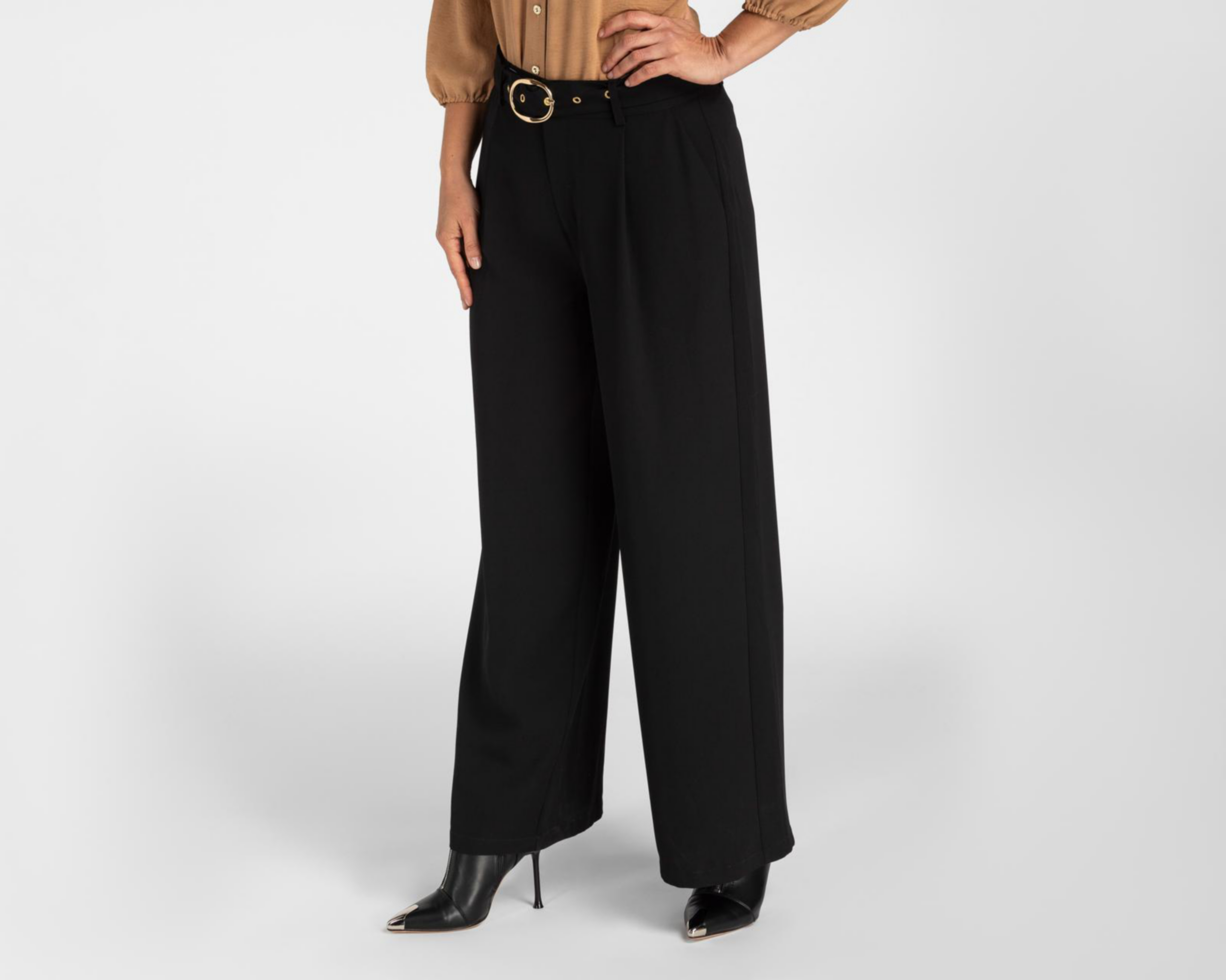 Foto 2 pulgar | Pantalón de Vestir Sahara con Cinturón para Mujer