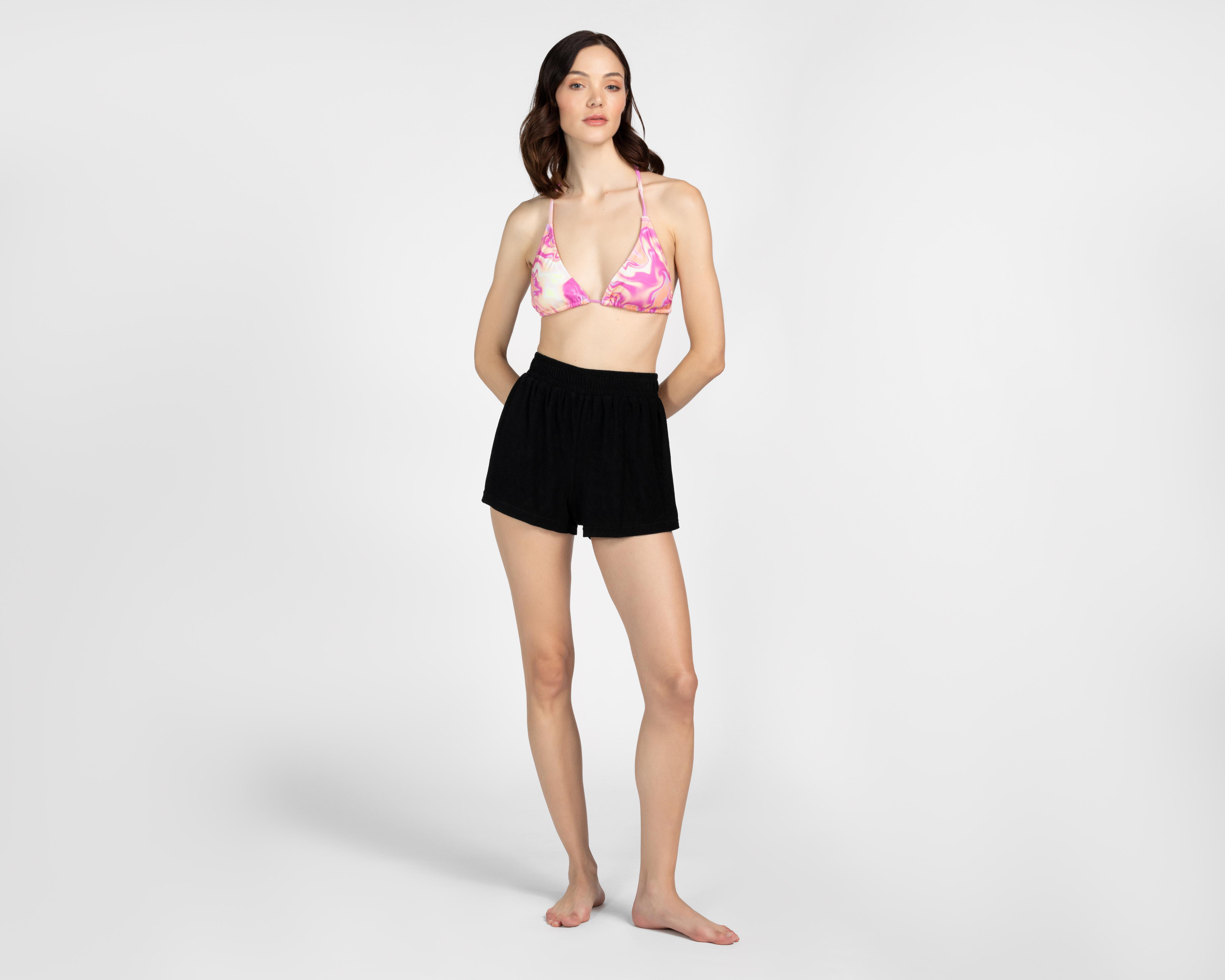 Foto 3 pulgar | Short Rio Beach Negro para Mujer