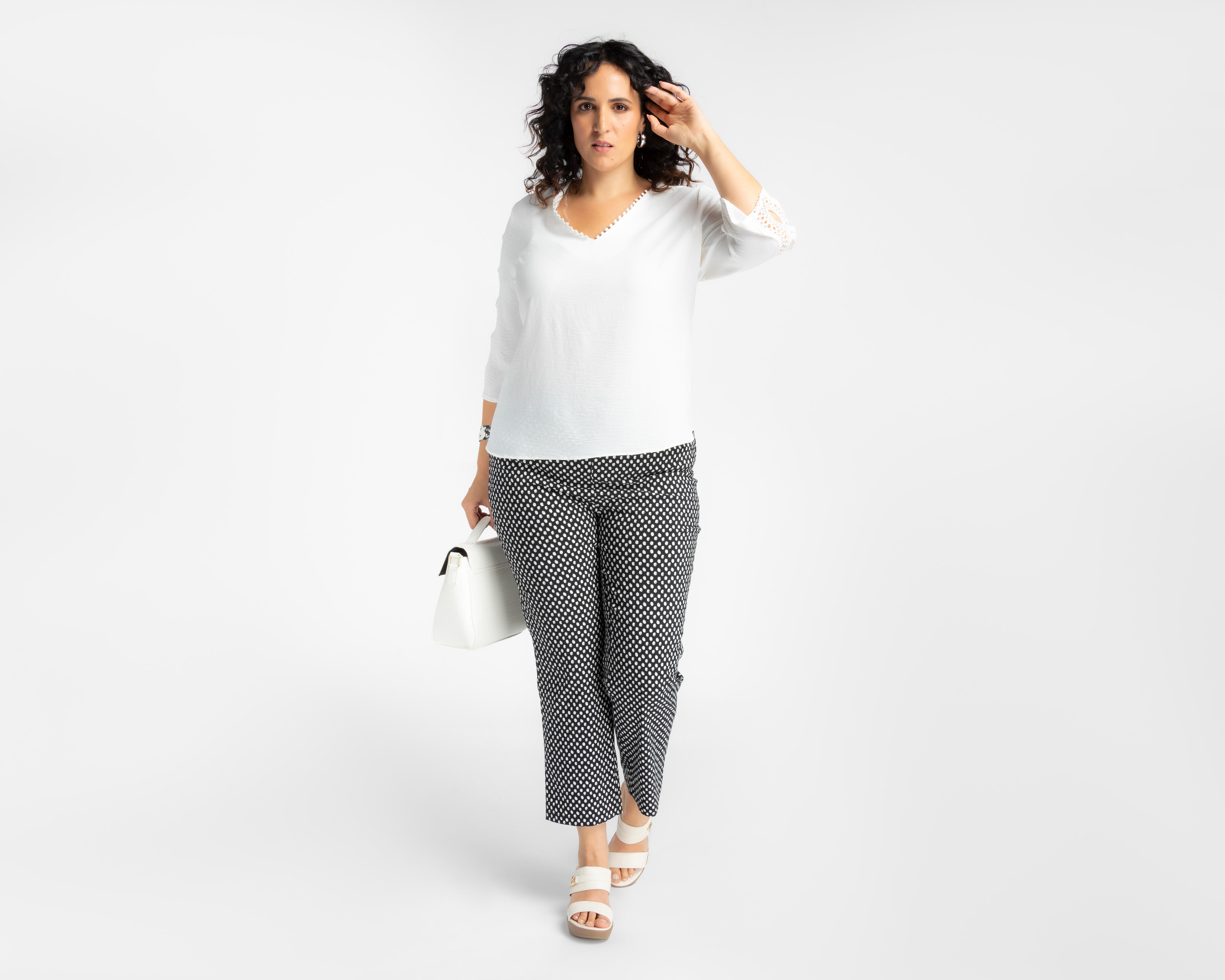 Foto 3 pulgar | Pantalón Casual Sahara de Puntos para Mujer
