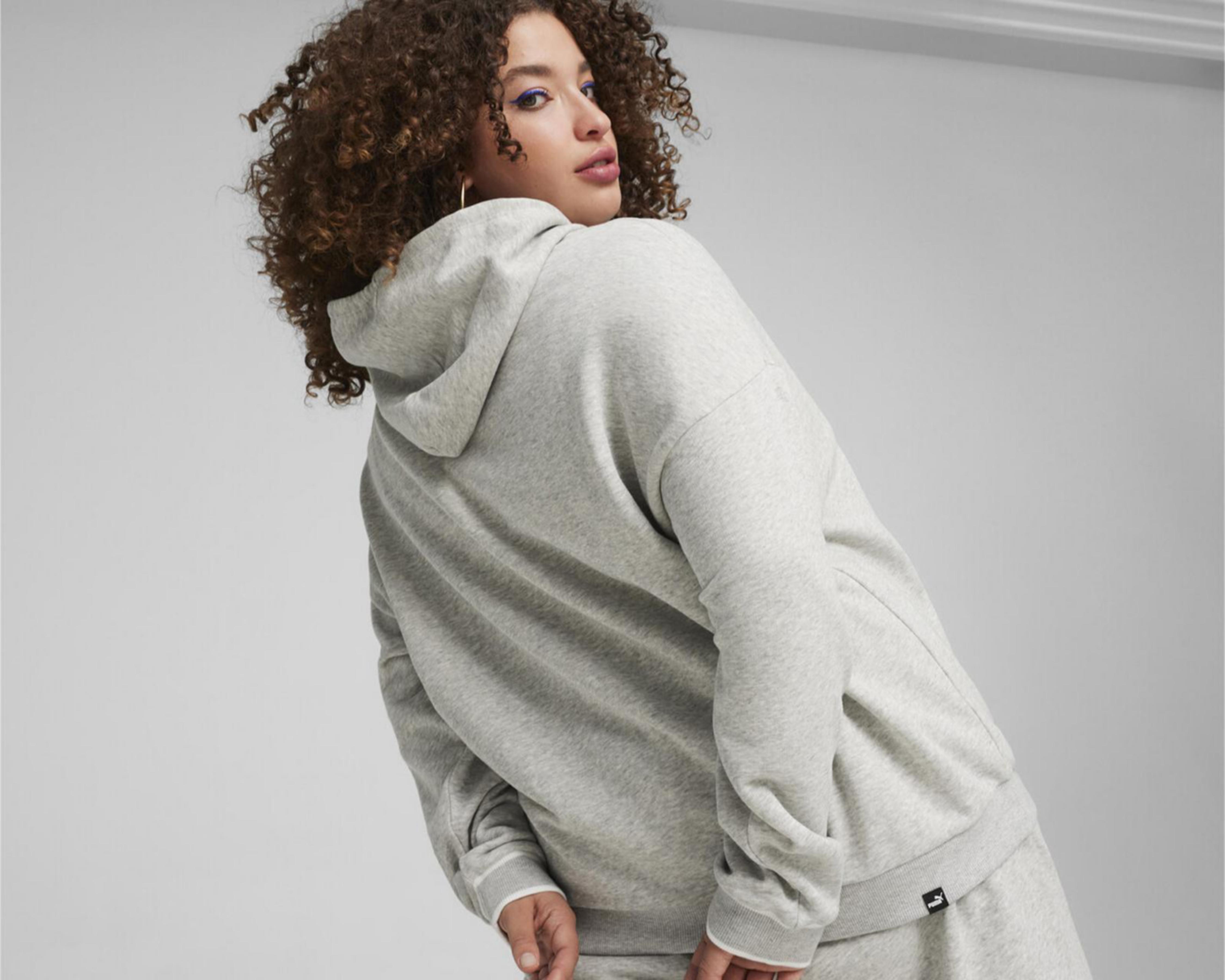 Foto 5 pulgar | Sudadera de Entrenamiento Puma Gris para Mujer