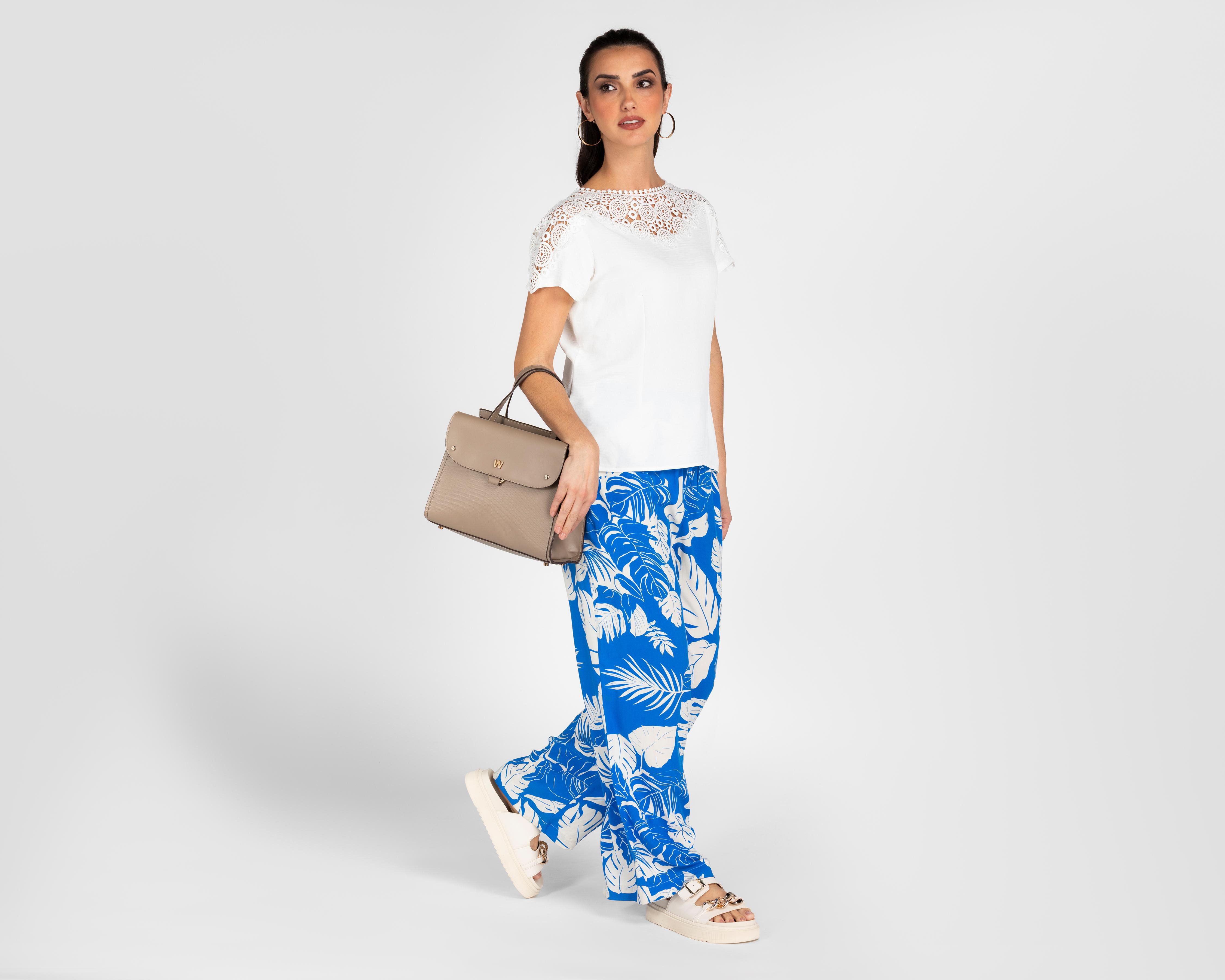 Foto 3 pulgar | Pantalón Ancho Lady Sun Azul para Mujer