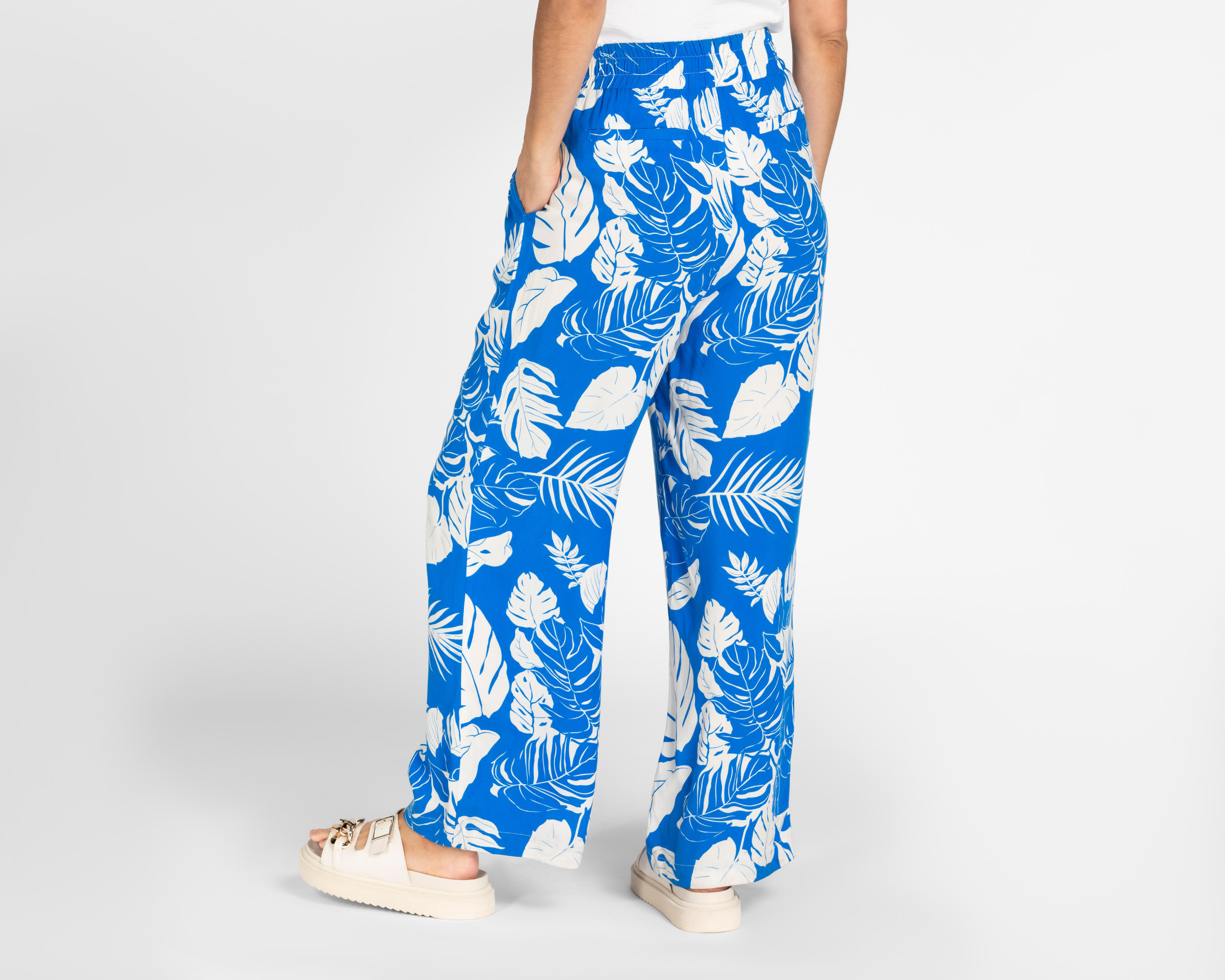 Foto 4 pulgar | Pantalón Ancho Lady Sun Azul para Mujer