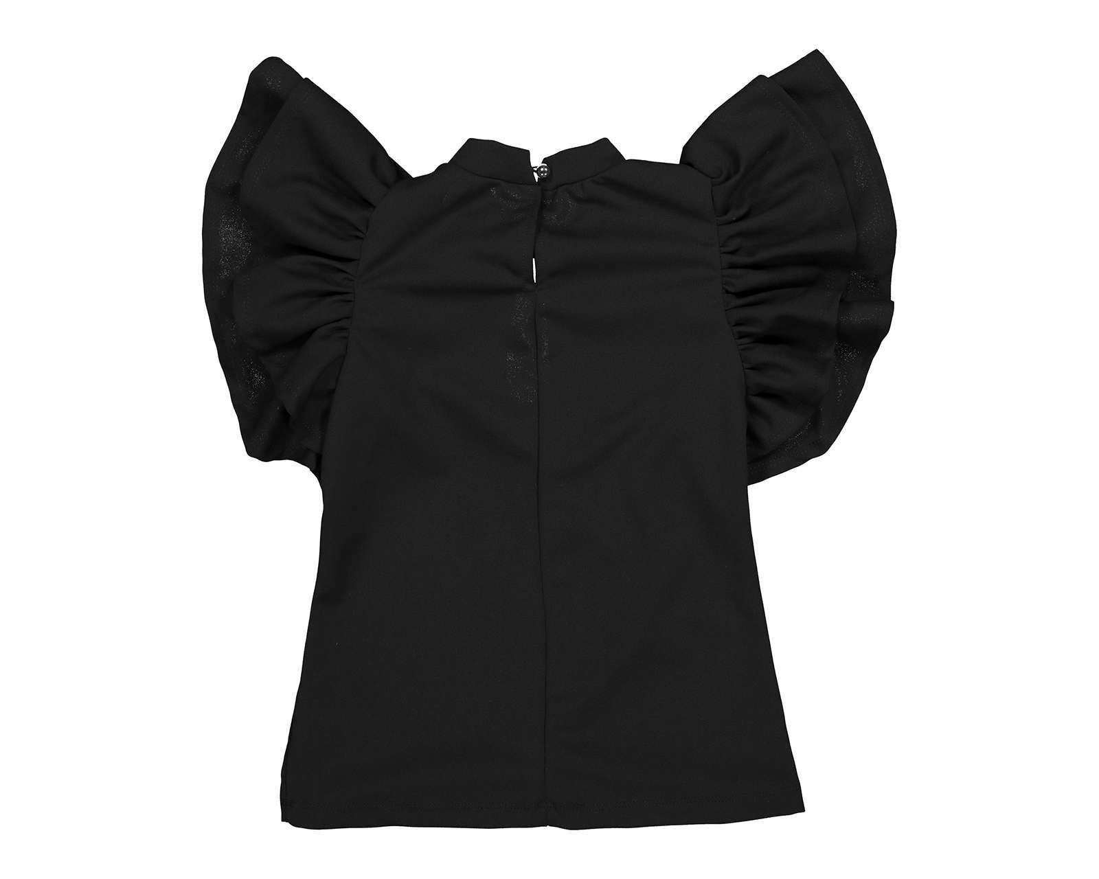 Foto 7 pulgar | Blusa Thinner Manga Corta con Holanes