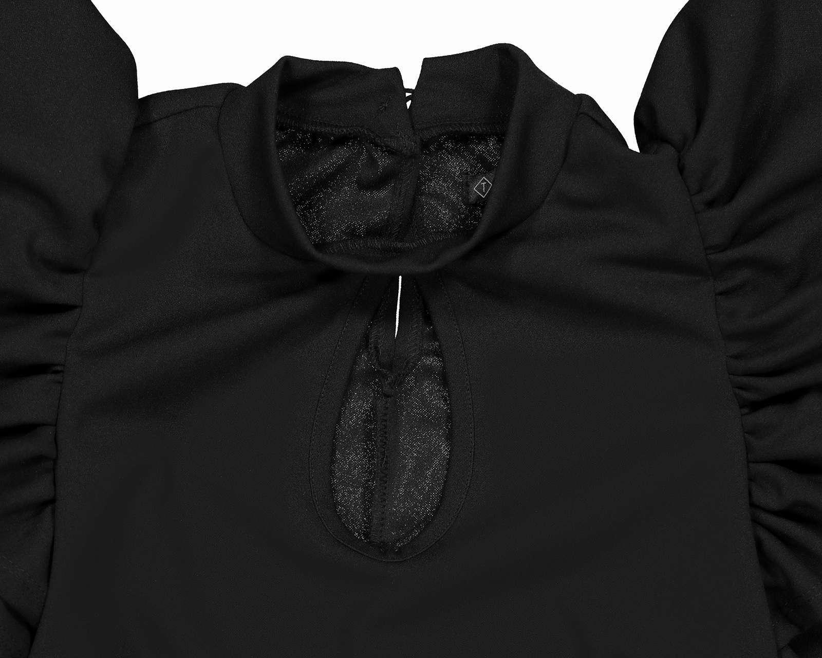 Foto 8 pulgar | Blusa Thinner Manga Corta con Holanes