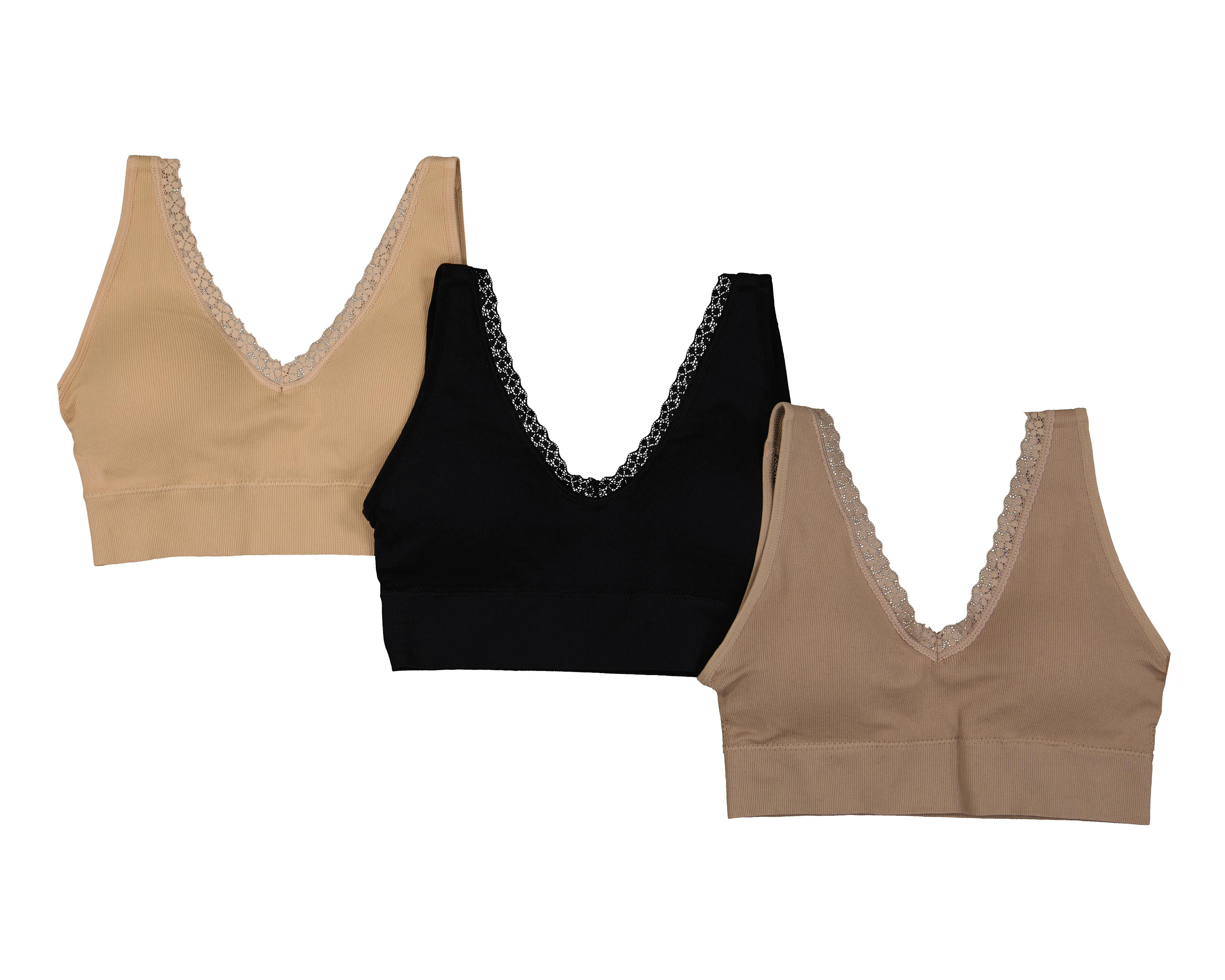 Foto 2 pulgar | Top Copa Preformada con Encaje Beauty Secret 3 Pack