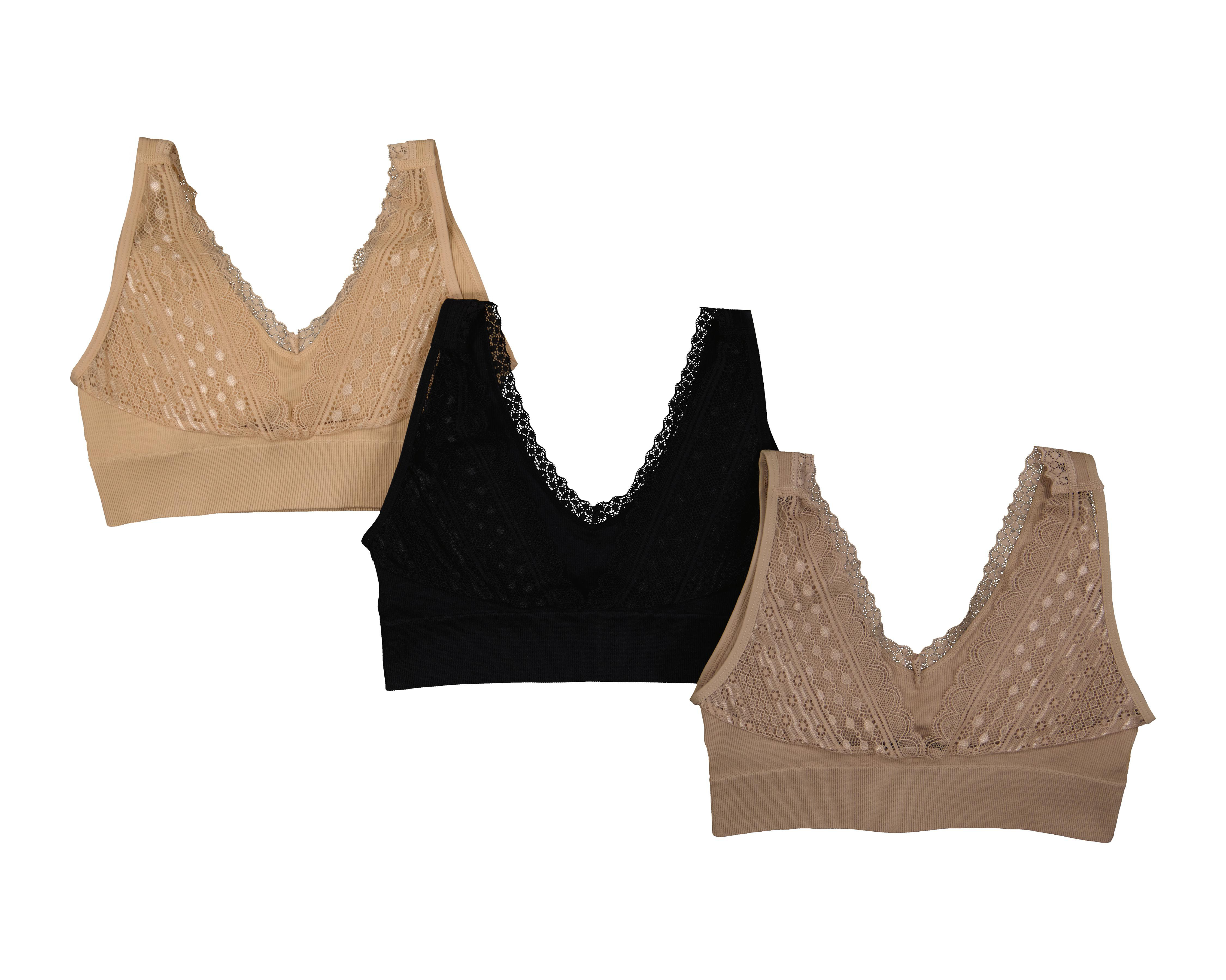 Foto 2 | Top Copa Preformada con Encaje Beauty Secret 3 Pack