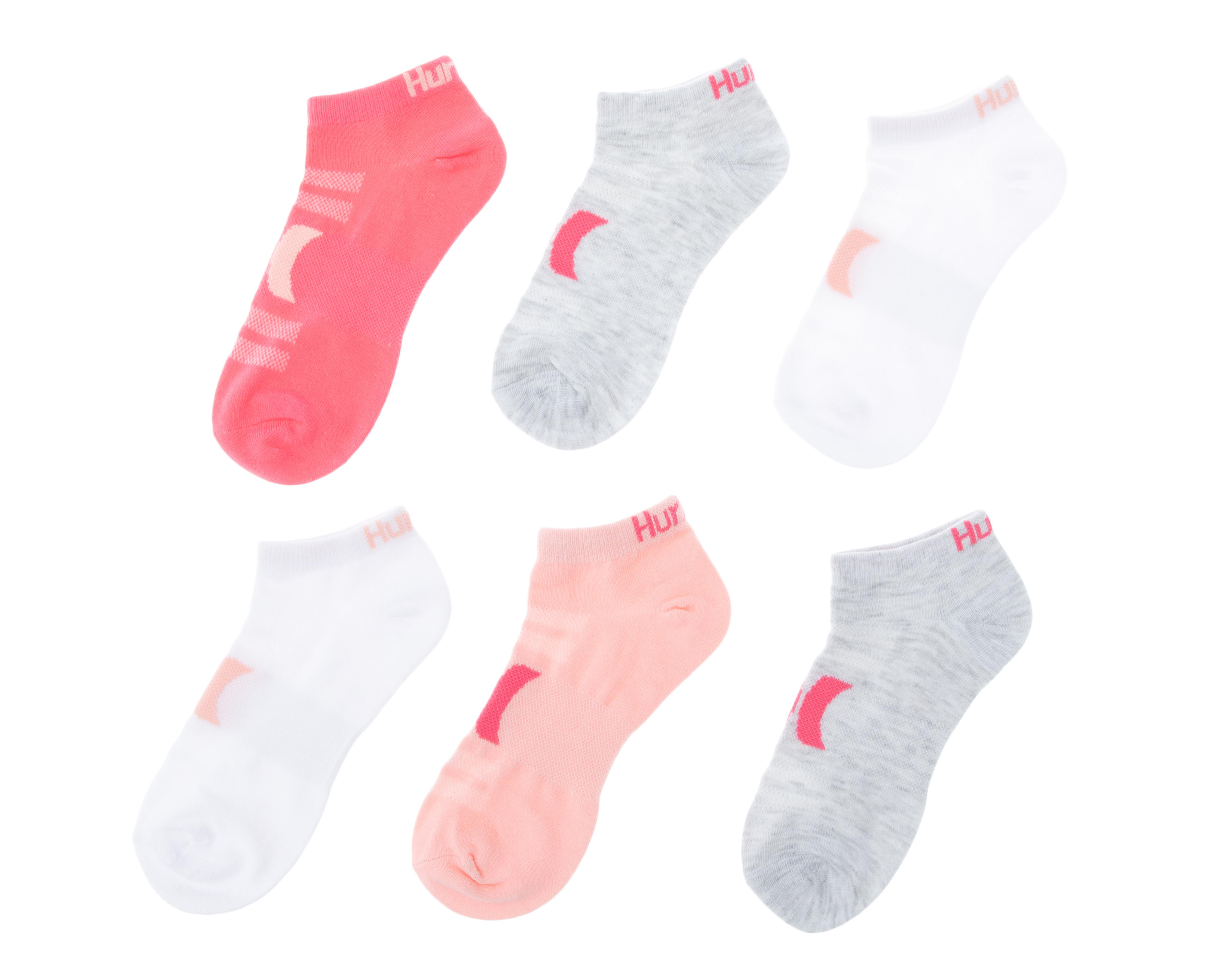 Foto 1 | Calcetas Deportivas Cortas Hurley para Mujer 6 Pares